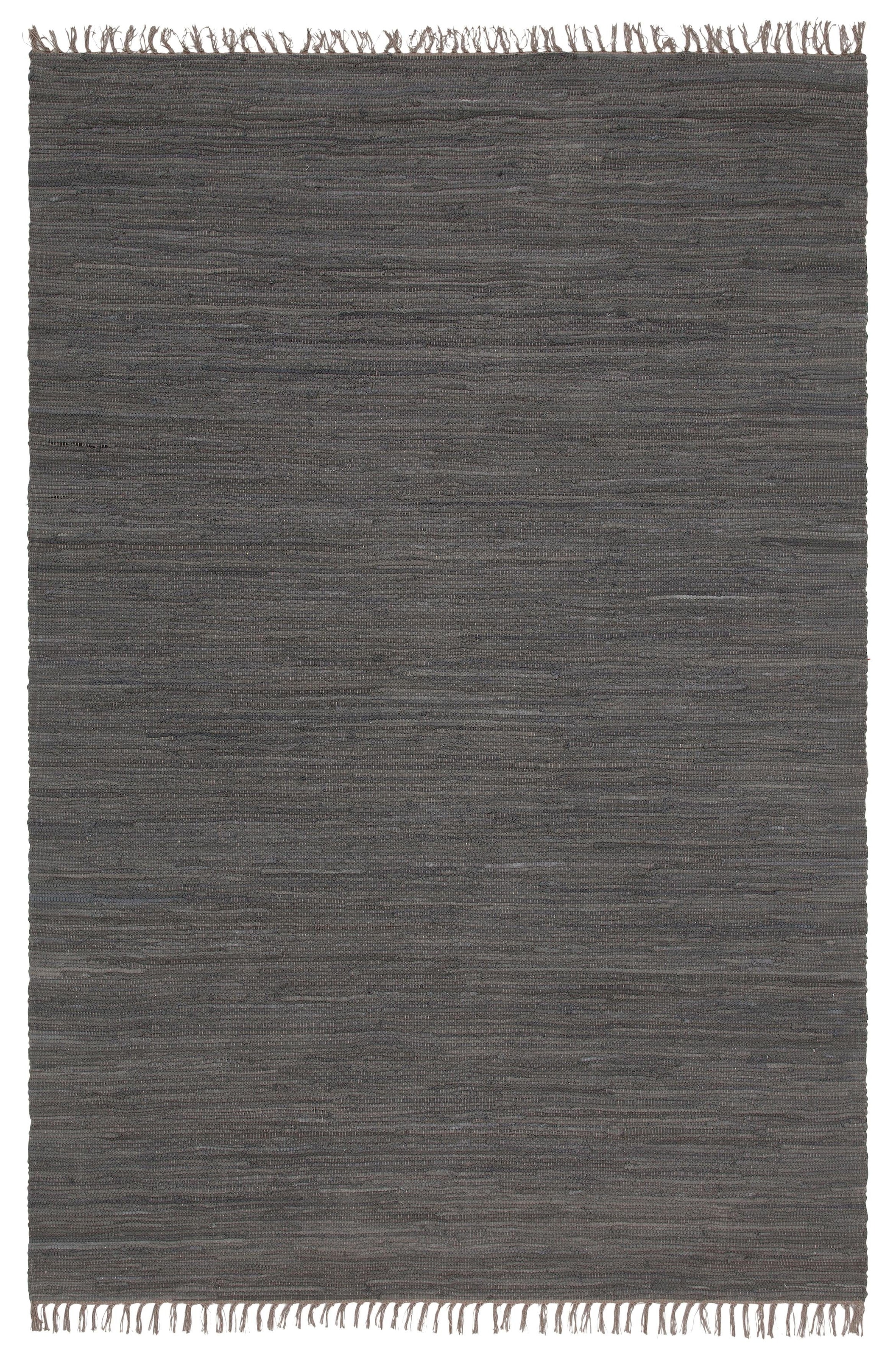 OTTO home Teppich »Ares« rechteckig 5 mm Höhe Uni Farben, handgewebt, mit F günstig online kaufen