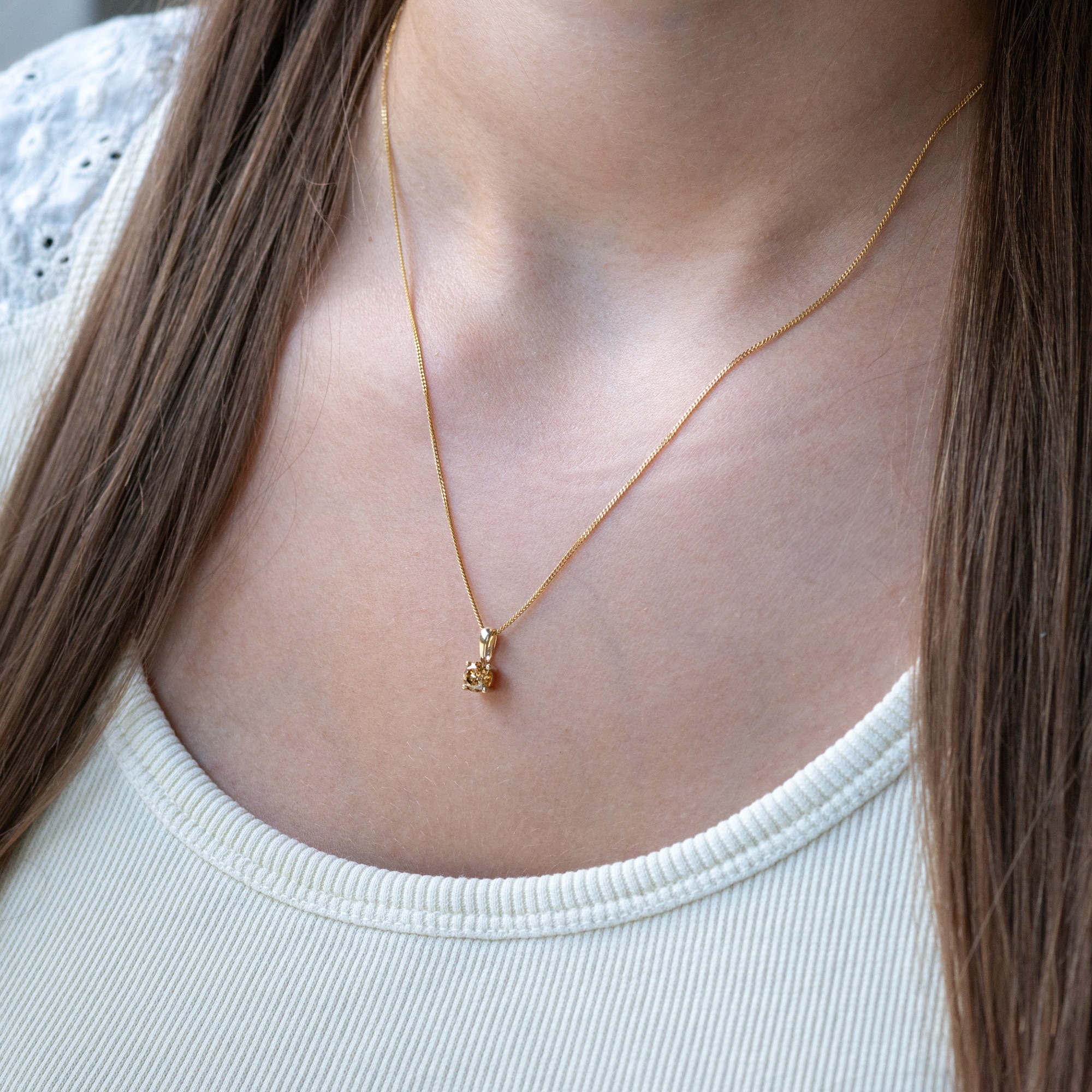 Orolino Kettenanhänger »585/- Gelbgold 1 Brill. 0,50ct. braun«