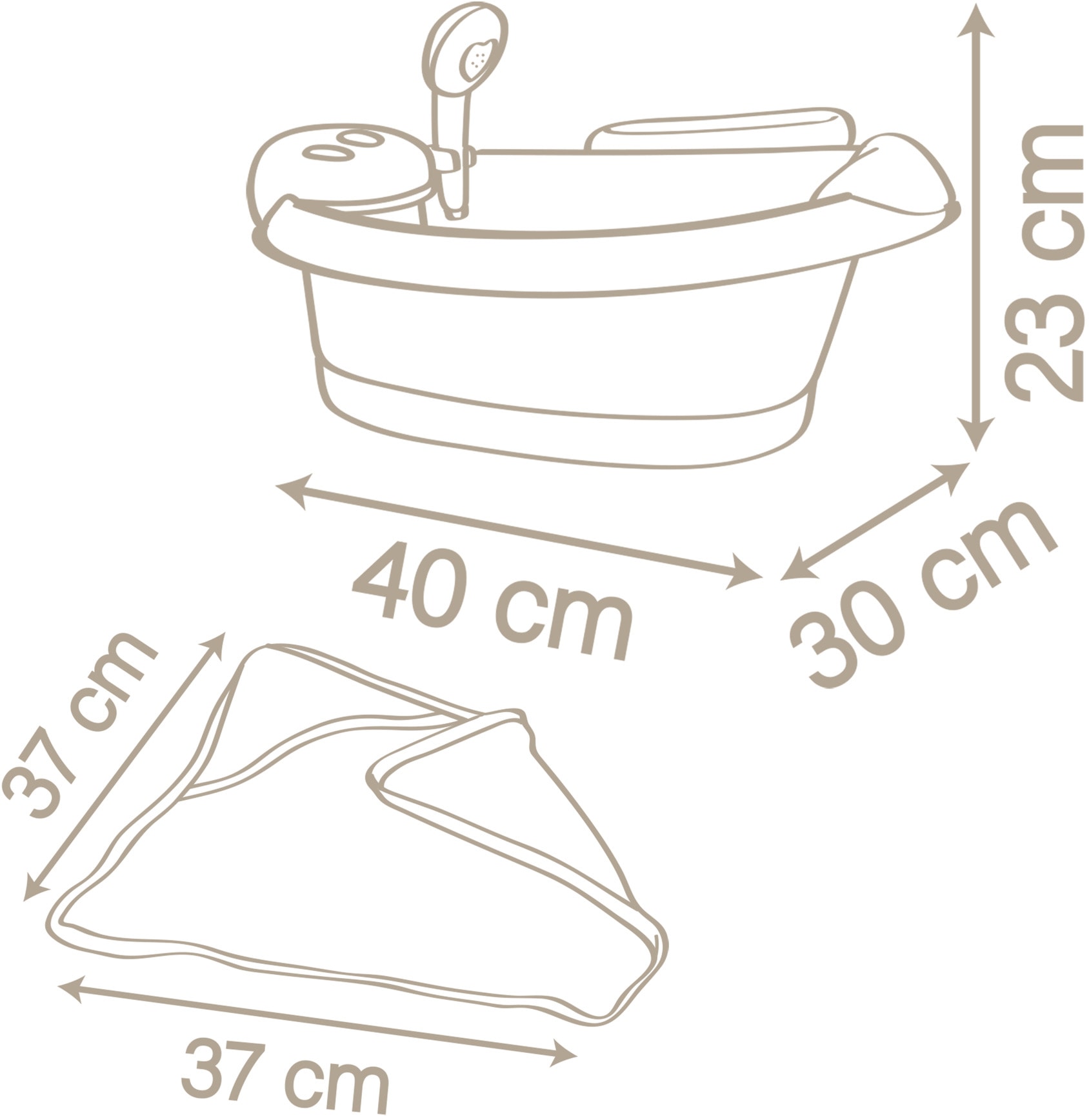 Smoby Puppen Badewanne »Baby Nurse, elektronische Puppen-Badewanne, rosa«, mit Lichteffekten