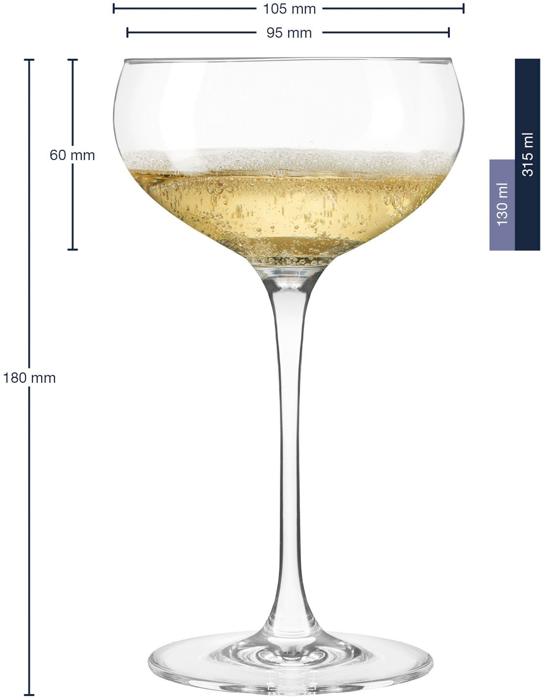 LEONARDO Sektglas »CHEERS«, (Set, 6 tlg.), 315 ml, 6-teilig