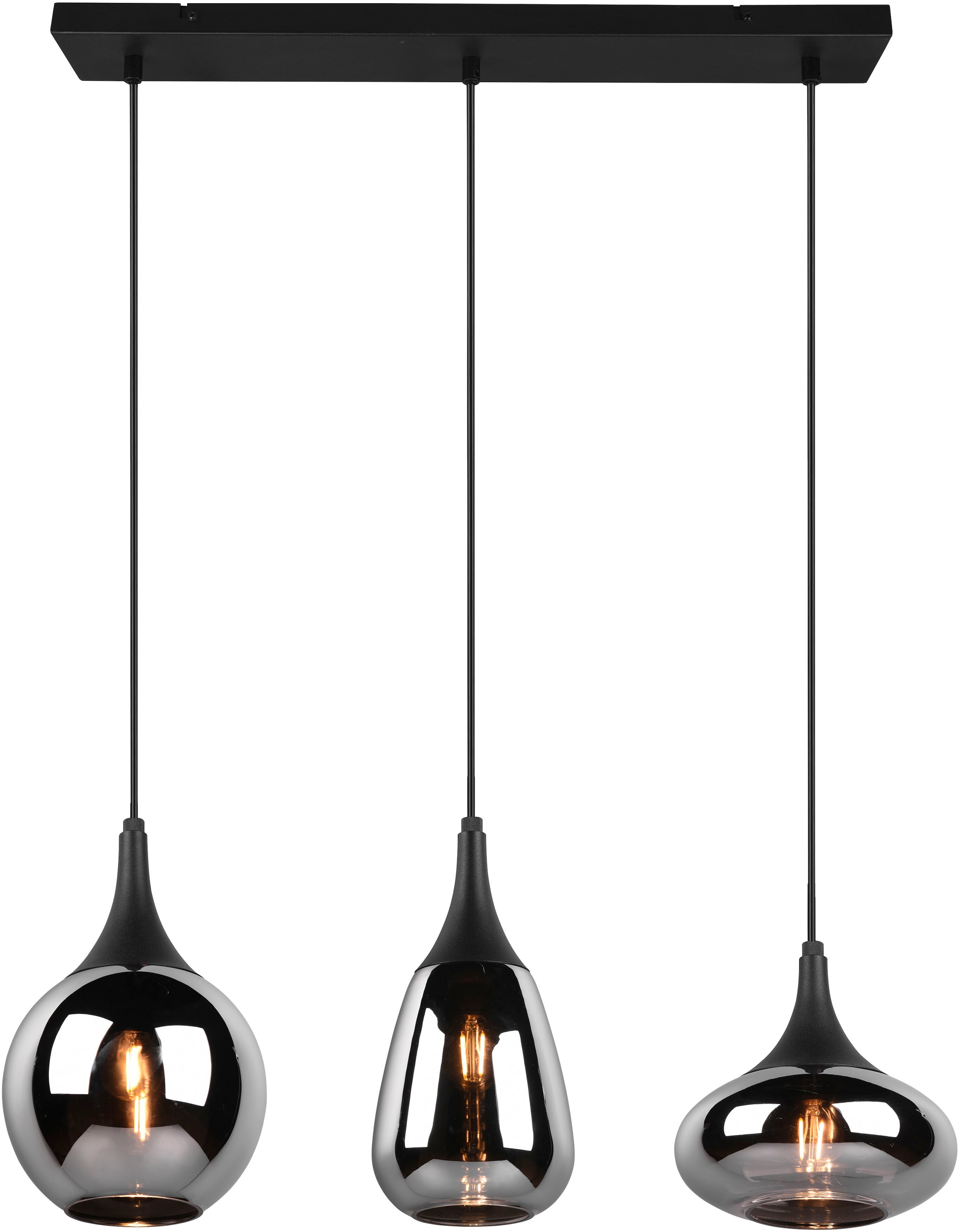 TRIO Leuchten Pendelleuchte »Lumina«, exkl 40W höhenverstellbar max Glasschirm, 3-flammig bestellen Hängelampe flammig-flammig, online 3xE14 3