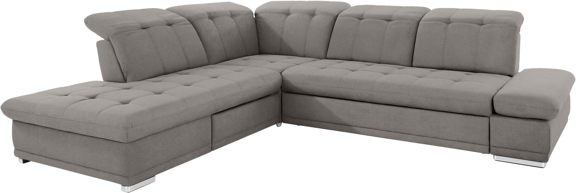COTTA Ecksofa »Holiday L-Form mit Sitztiefen-, Armteil- und Kopfteilverstellung«, wahlweise mit Bettfunktion & Bettkasten