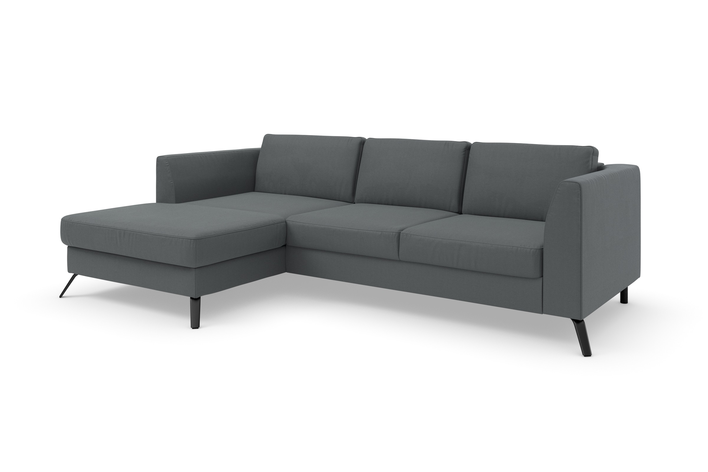 sit&more Ecksofa »Olsen L-Form«, inklusive Sitztiefenverstellung, wahlweise mit Bettfunktion, 15cm hoch