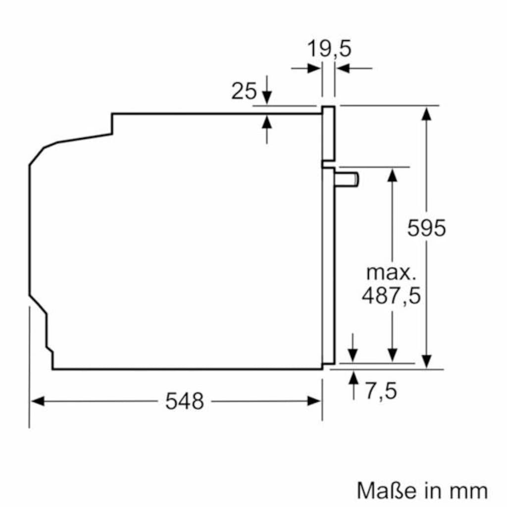 SIEMENS Einbaubackofen »HB517AB«, iQ500, HB517ABW0, mit cookControl-Funktion