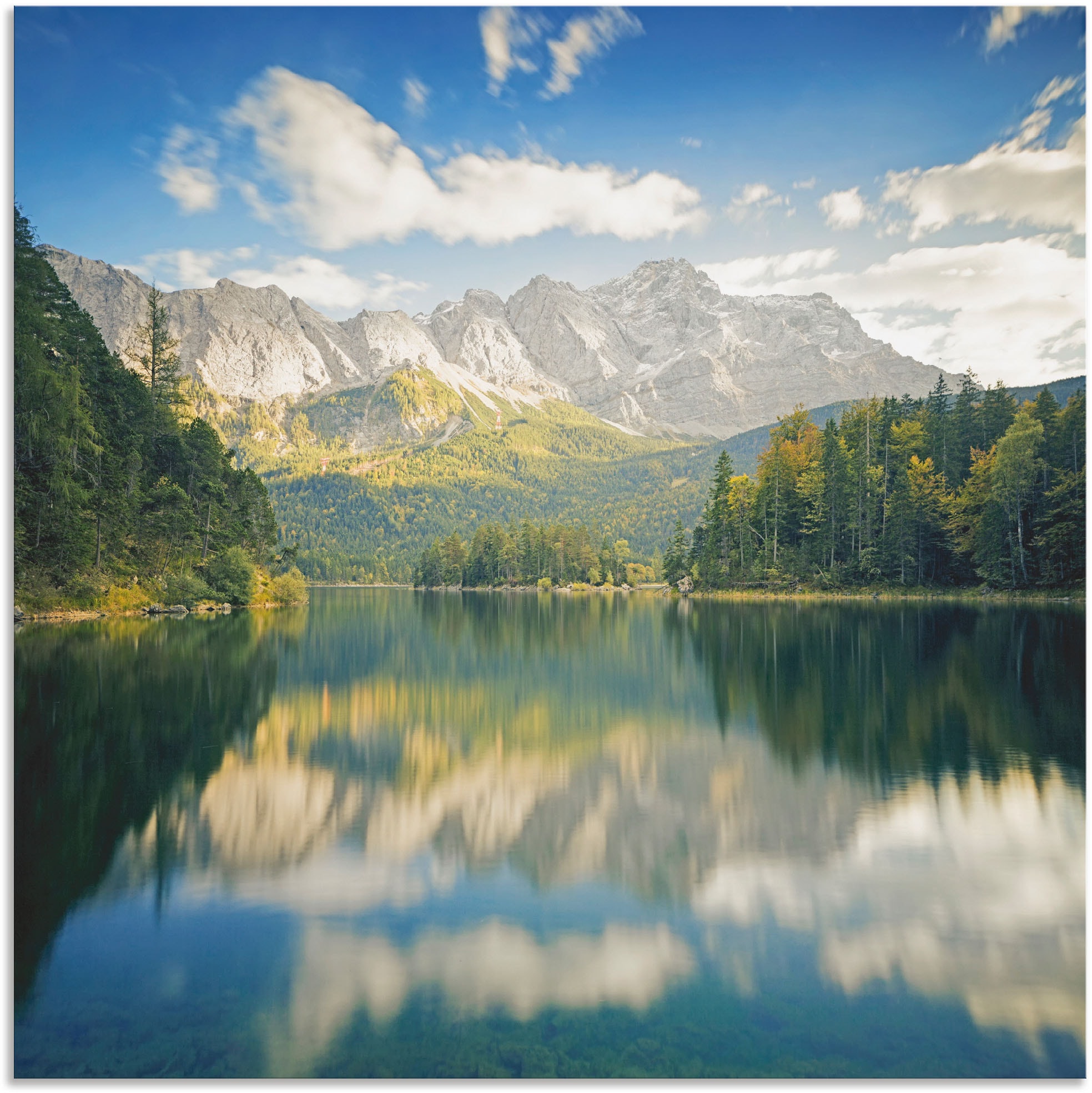 Artland Wandbild "Zugspitze mit Eibsee", Berge & Alpenbilder, (1 St.), als günstig online kaufen