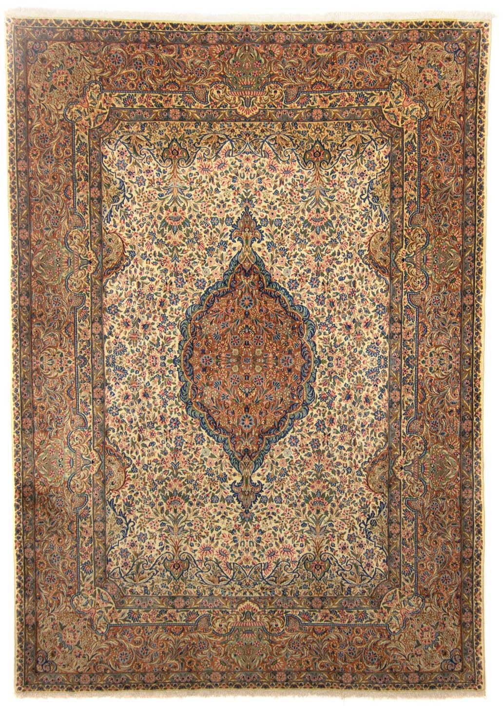 morgenland Wollteppich »Rafsanjan Medaillon Beige chiaro 345 x 247 cm«, rec günstig online kaufen