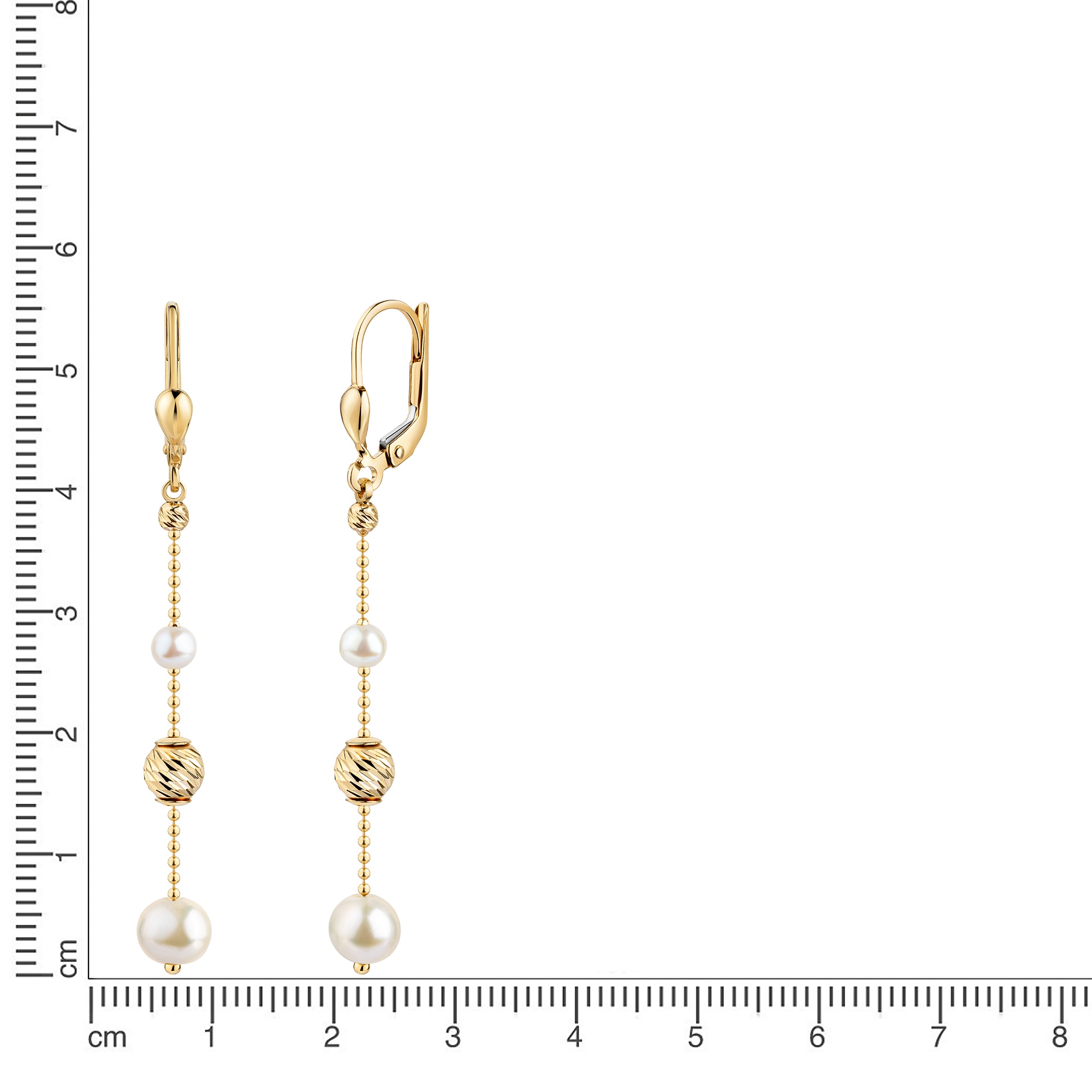 Fascination by Ellen K. Paar Ohrhänger »585/- Gelbgold glanz Kugeln und Perlen«