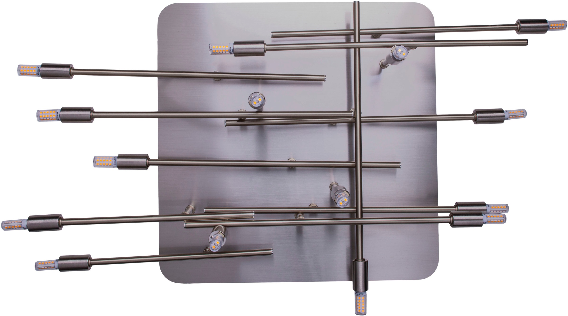 näve LED Deckenleuchte »Ancona« G9 1 Stk. Warmweiß stahl-blank, Lichtfarbe günstig online kaufen