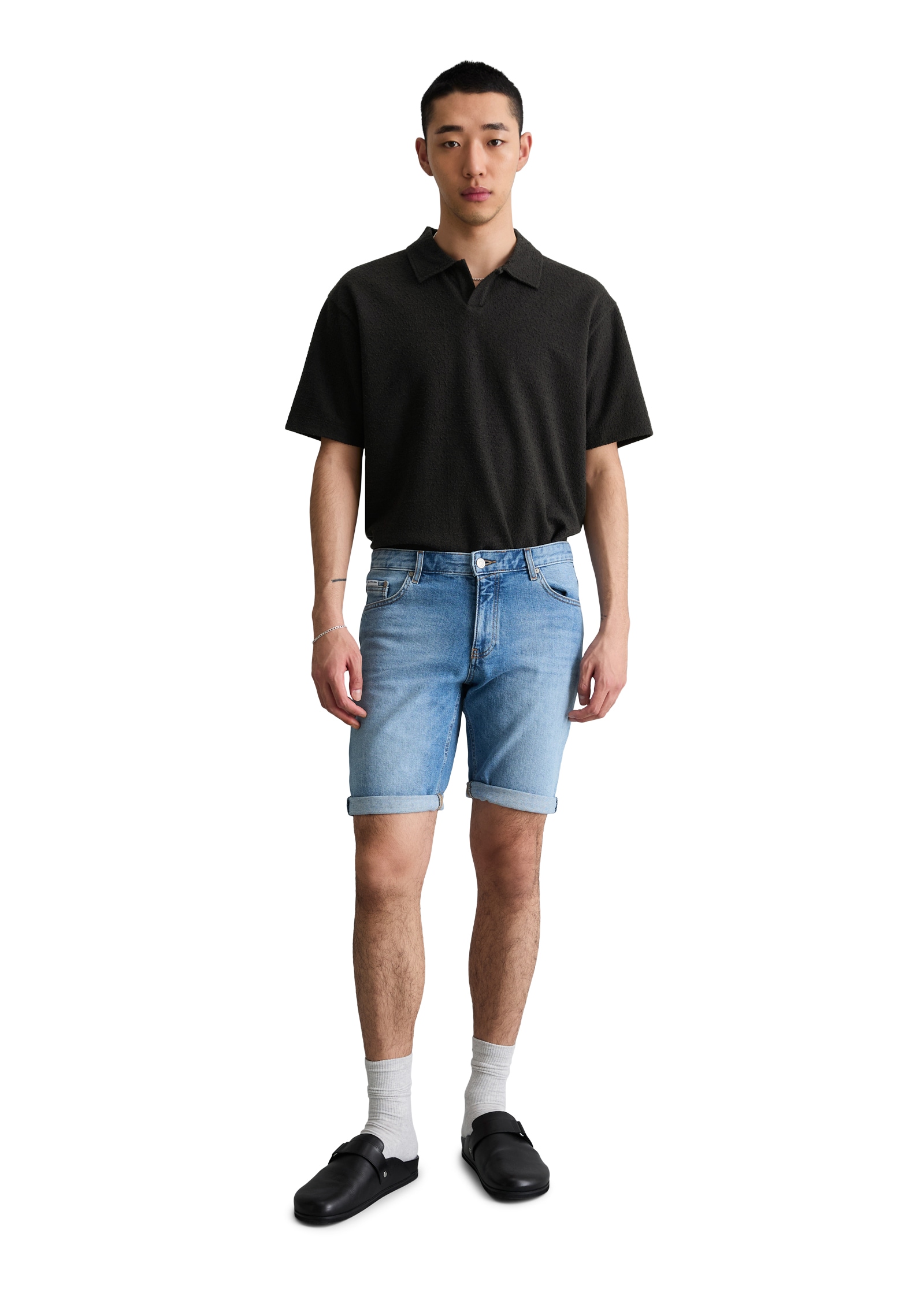 Marc O'Polo DENIM Jeansshorts »Model Mats tapered fit aus Bio-Baumwoll-Mix«