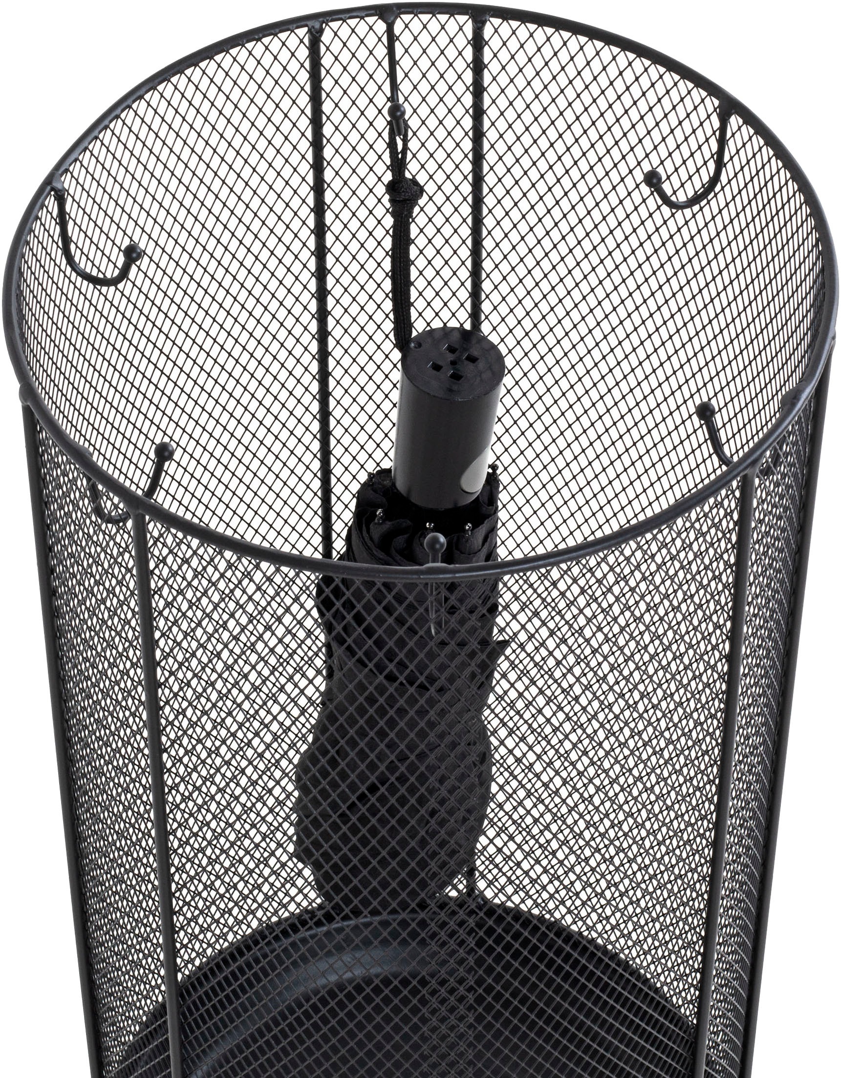 HAKU Schirmständer »Regenschirmständer, Schirmkorb« zylindrisch - aus Metall Schwarz - Ø/H 26/48 cm