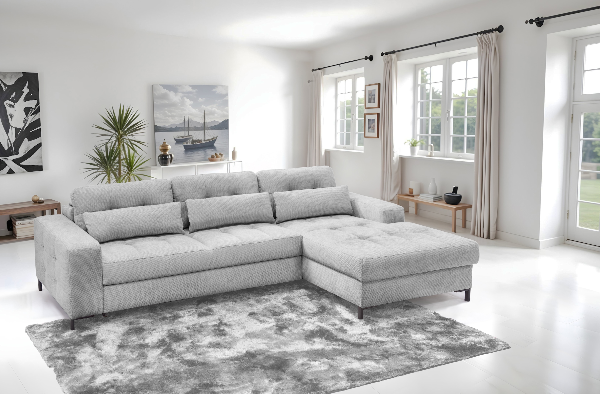 exxpo - sofa fashion Ecksofa »Bonito«, (2 St.), Sitztiefenverstellung,Höhenverstellung