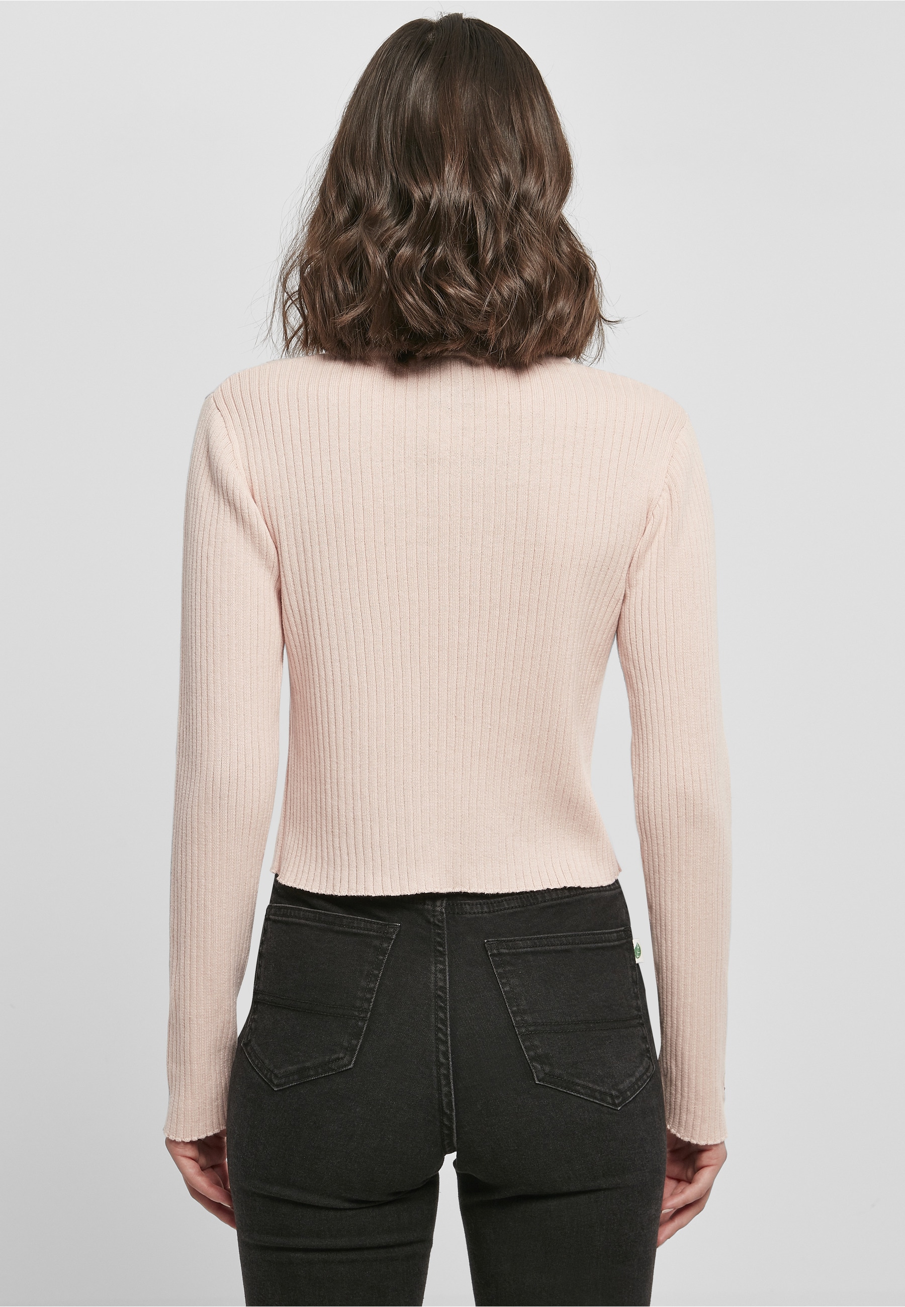 Fubu Cardigan »Fubu Damen FW222-016-1, Corporate Rib Knit Bolero rose« 1 tlg.