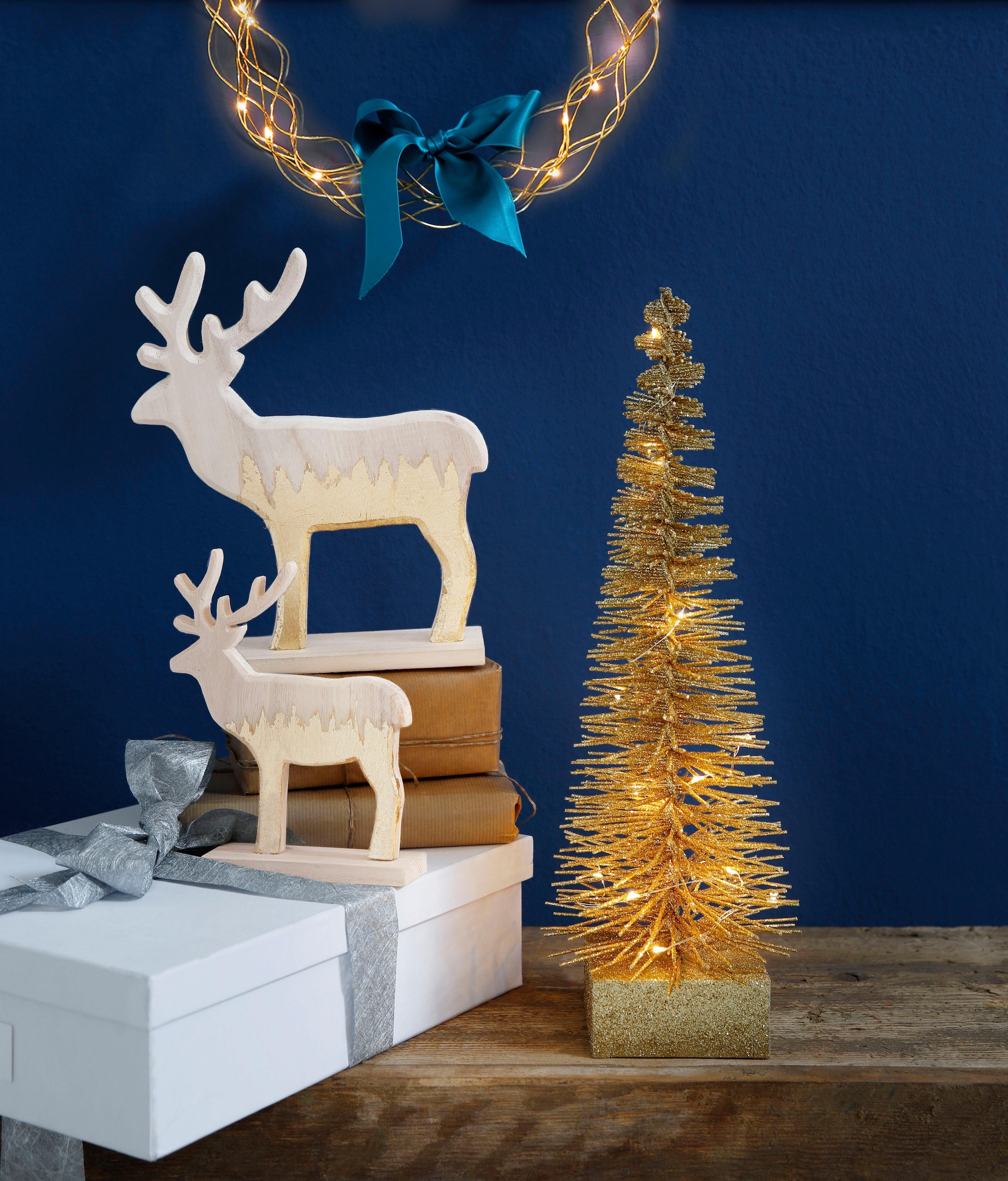 Creativ light LED Baum mit Timer bestellen Fernbedienung Raten »Weihnachtsdeko«, auf und