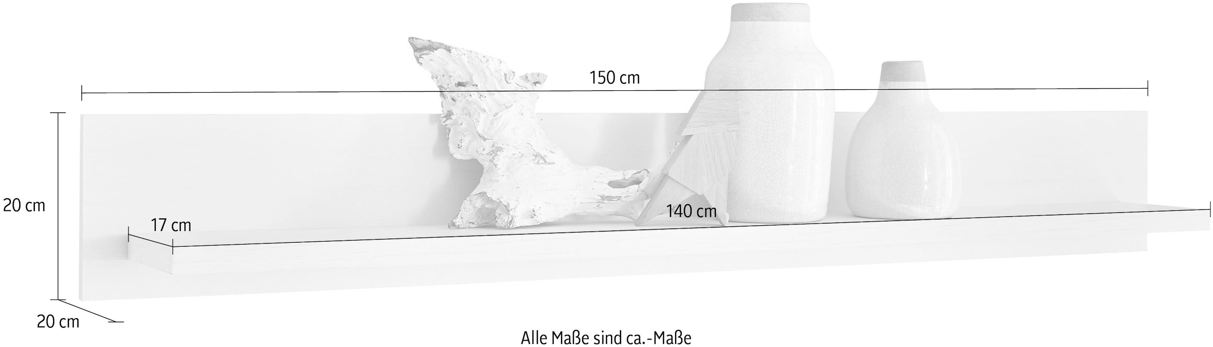Home affaire Wandboard »RAVENNA«, im romantischen Landhausstil, Breite 150 cm