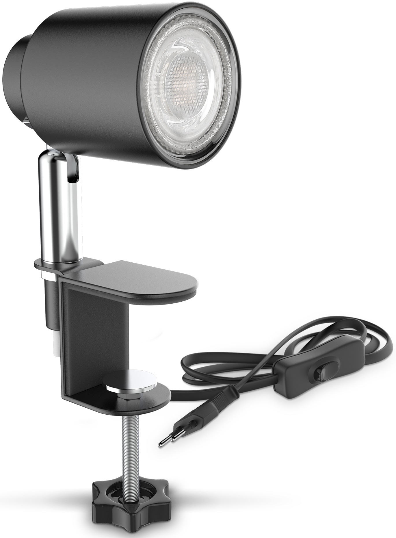 B.K.Licht Klemmleuchte »BK_KL1353 LED Tischleuchte, Inkl. GU10-Leuchtmittel günstig online kaufen