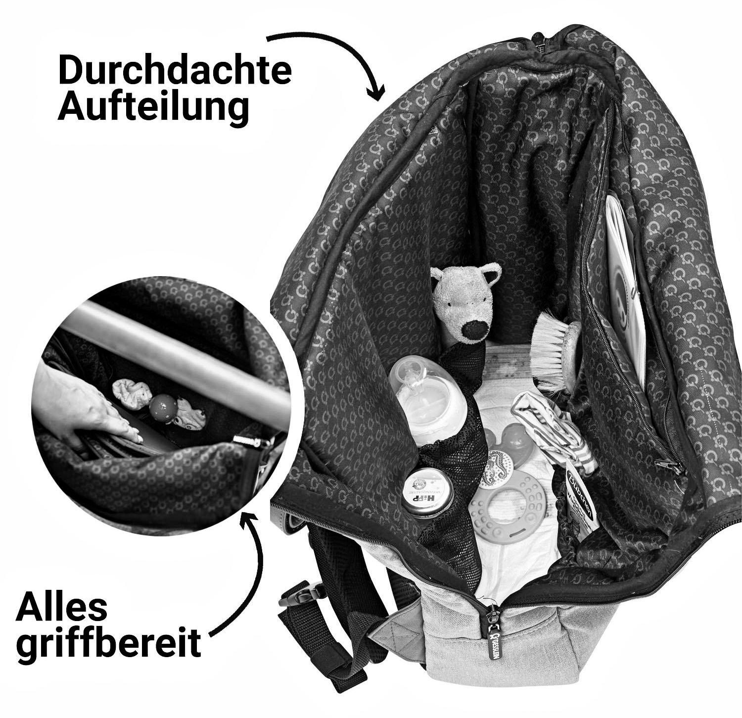 Gesslein Wickelrucksack »N°6, sand«, Made in Germany