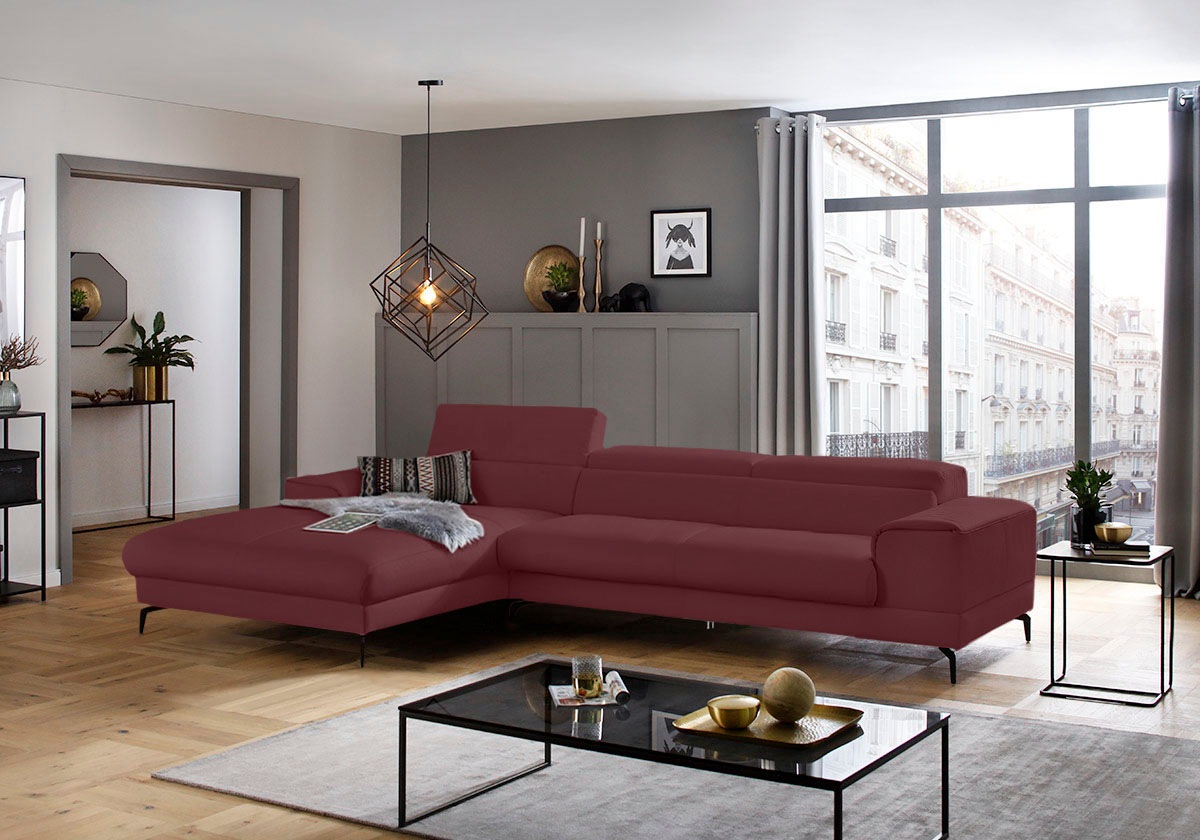 W.SCHILLIG Ecksofa »piedroo, Designsofa mit tollem Sitzkomfort, bequem, L-F günstig online kaufen