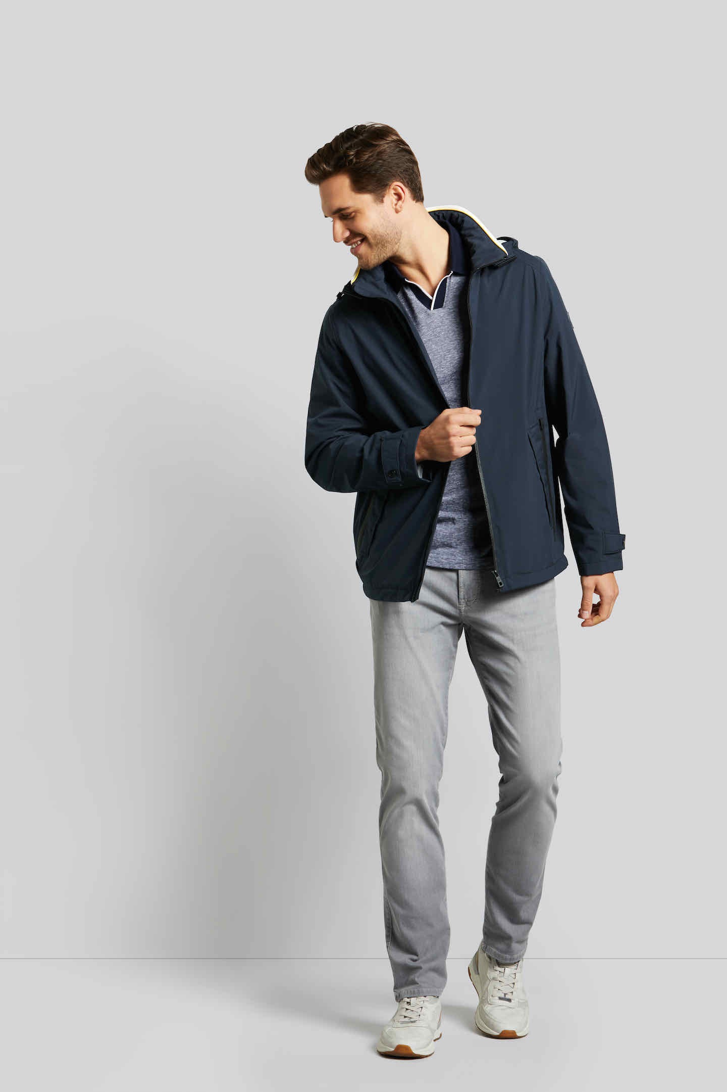 bugatti Langjacke, mit Kapuze, mit abnehmbarer Kapuze