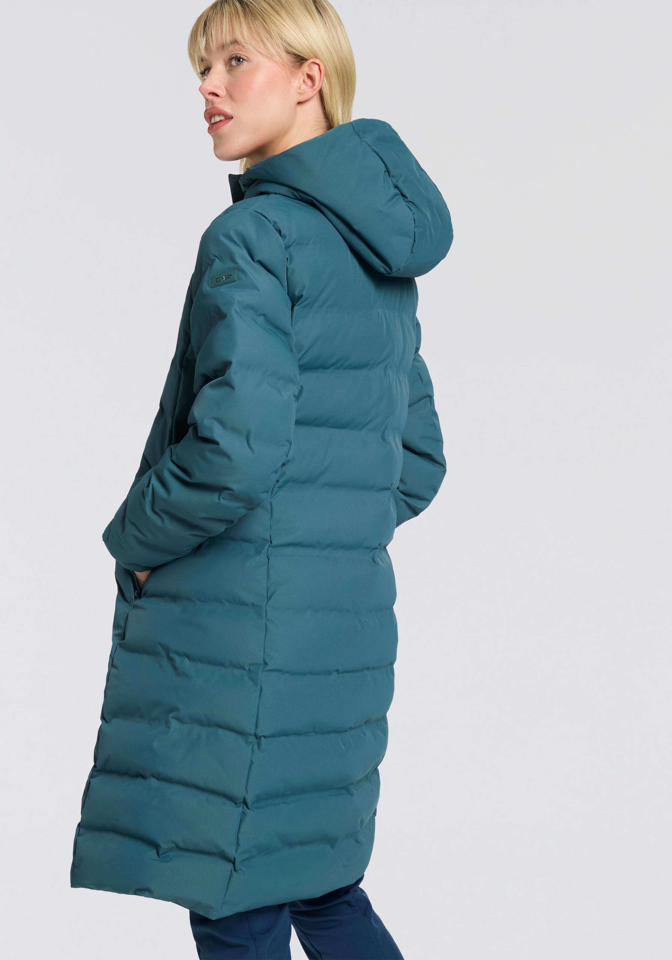 CMP Wintermantel »WOMAN COAT FIX HOOD« wärmend, winddicht, wasserabweisend, mit Kapuze, aus Polyester