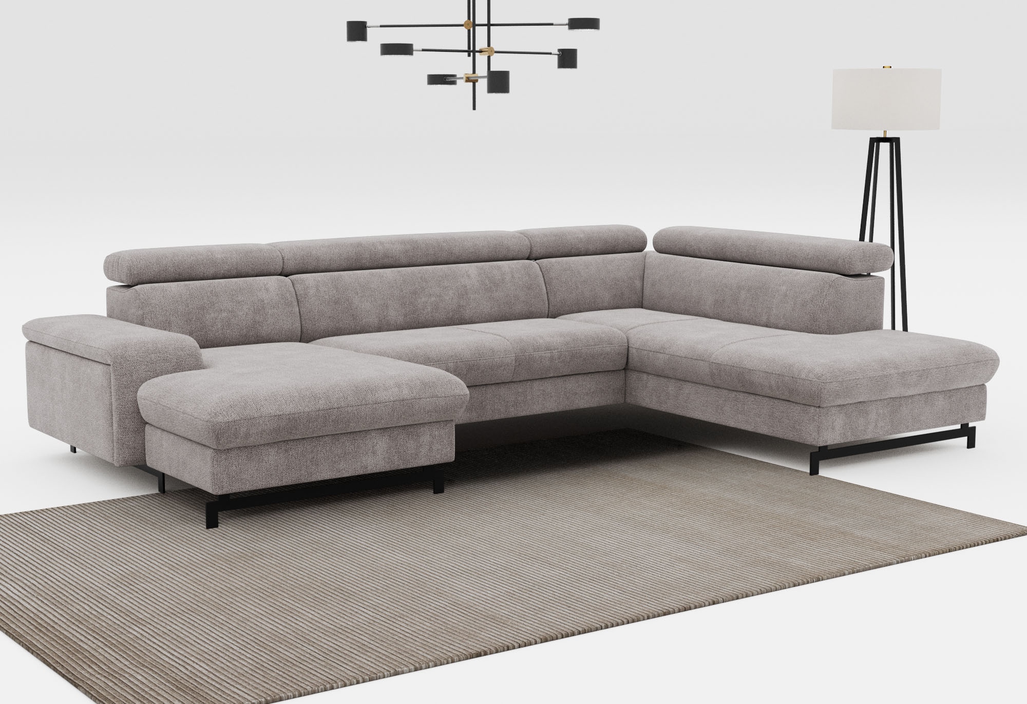 COTTA Wohnlandschaft »Emma U-Form« mit Kopfteilverstellung, wahlweise mit B günstig online kaufen