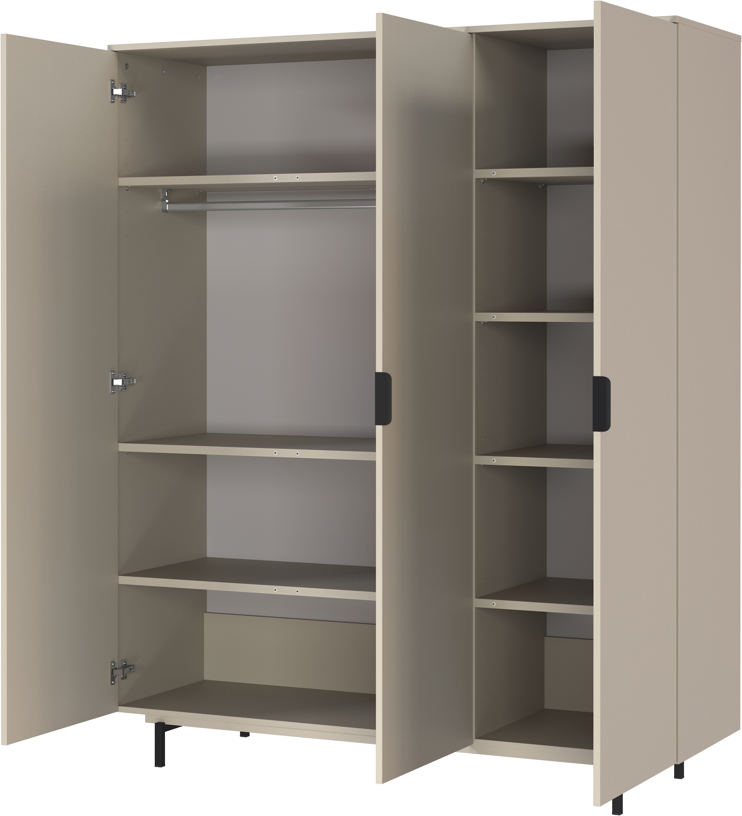 GERMANIA Kinderkleiderschrank »Tomino«, (1 St.), modernes Design, gedämpfte Türen, B/H/T 158/190/54 cm, 7 Einlegeböden