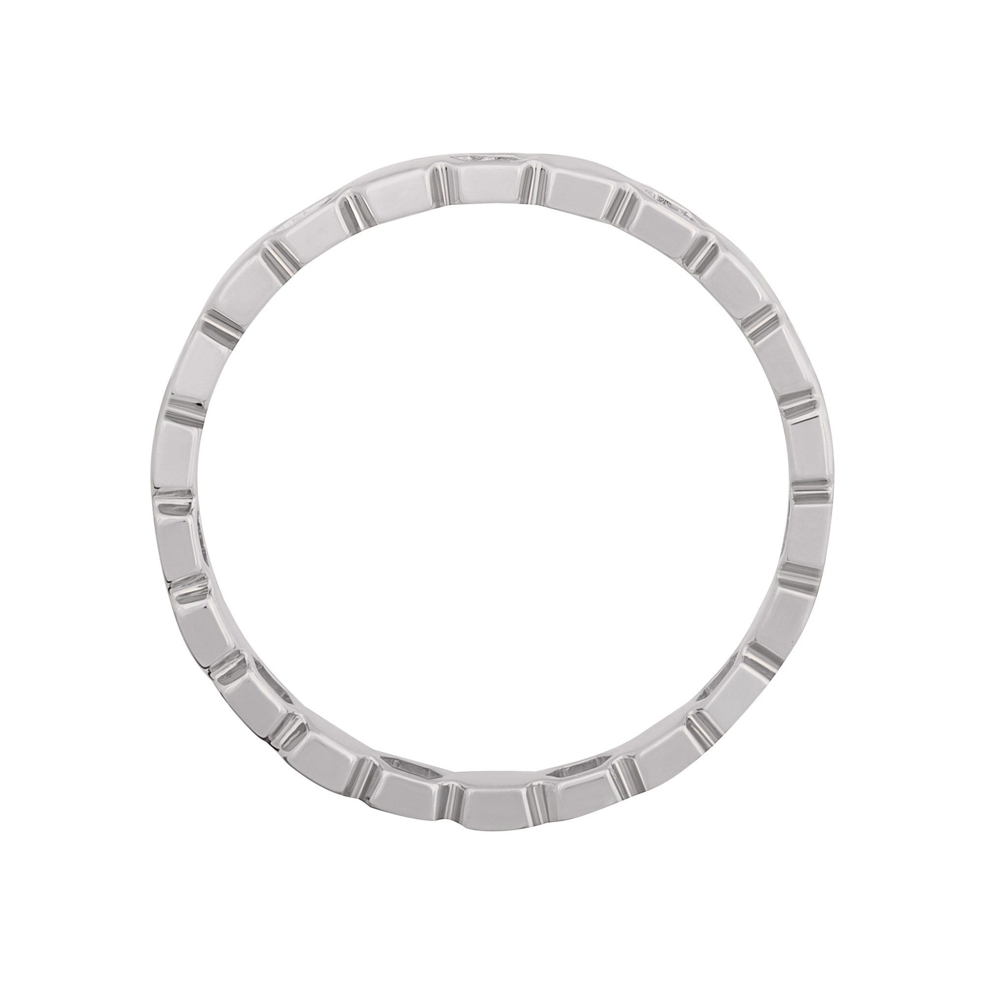 CAÏ Fingerring »925/- Sterling Silber rhodiniert Hexagon Cut Outs Stacking«