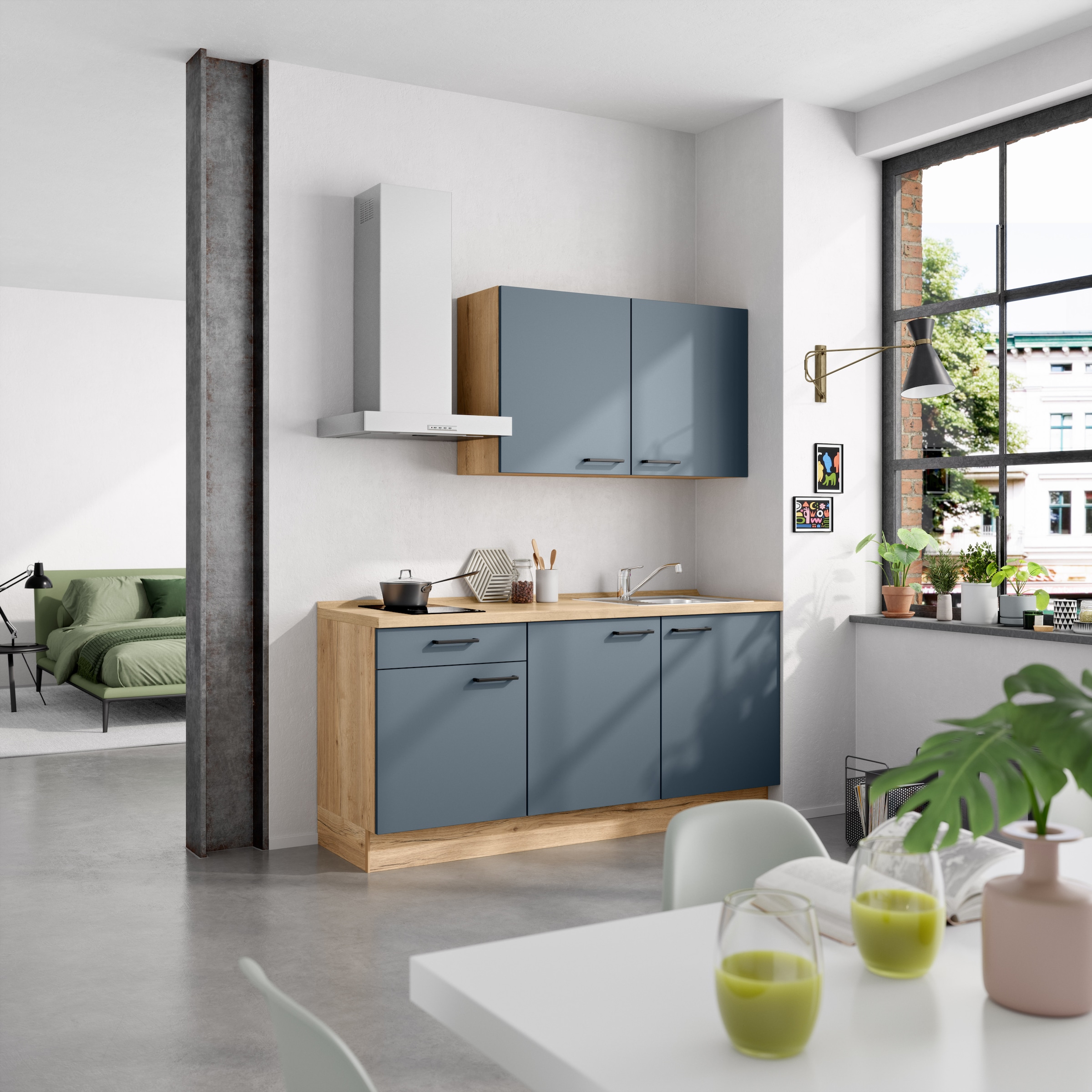 nobilia® Küchenzeile »"Easytouch I"«, vormontiert, Ausrichtung wählbar, Breite 180 cm, wahlw. mit E-Geräten