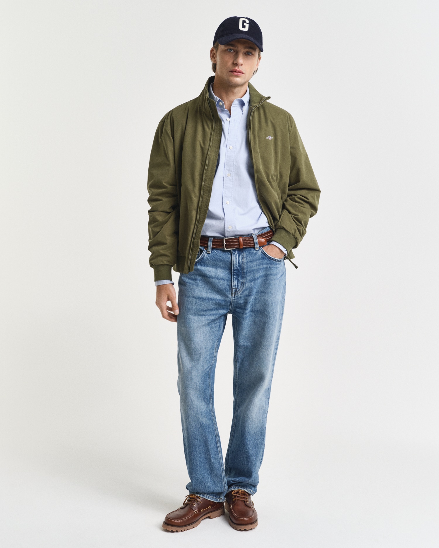 Gant Langarmhemd »Slim Fit Popeline Hemd leichte Baumwolle strapazierfähig pflegeleicht« mit klassischer Logostickerei auf der Brust