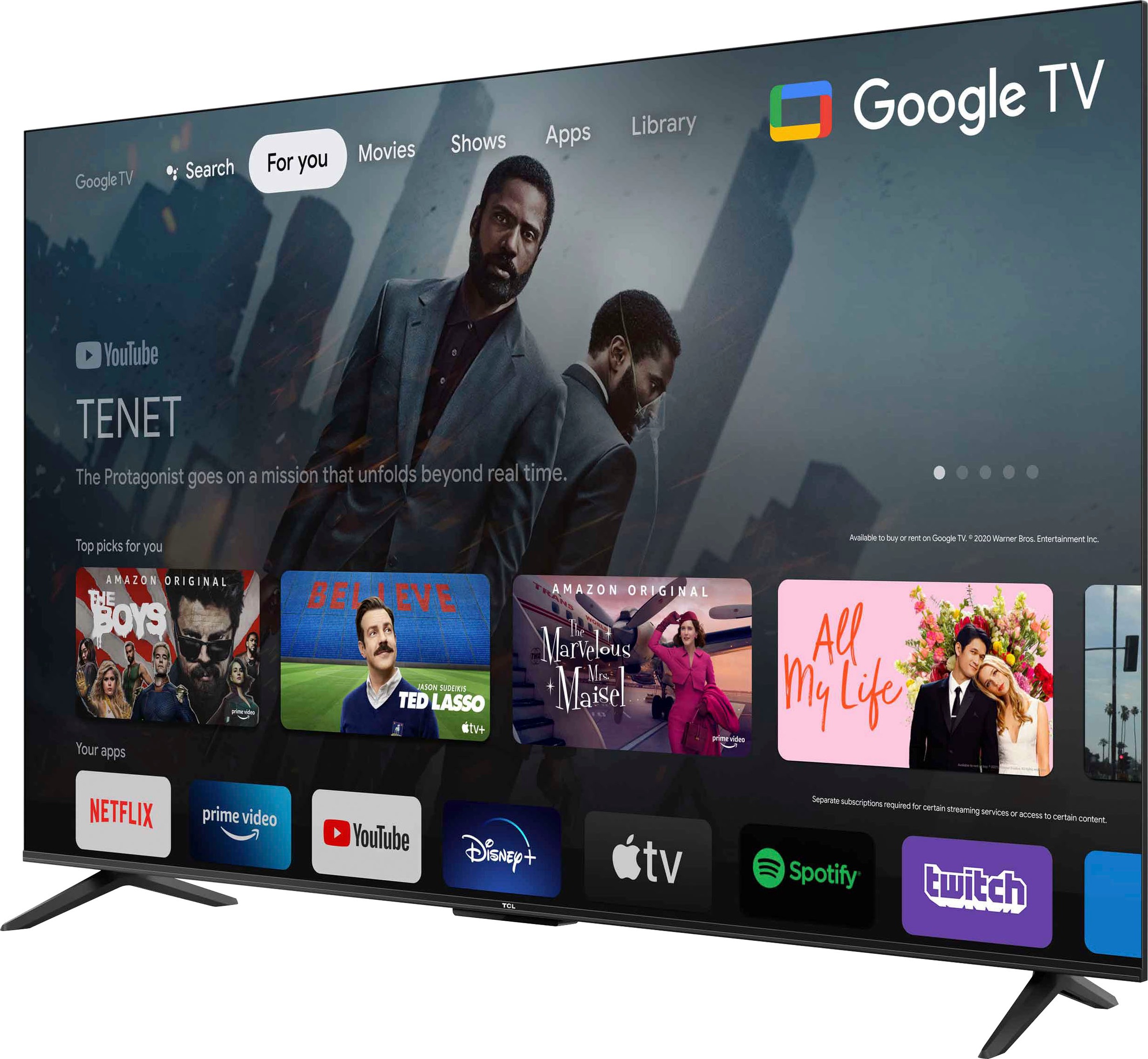 TCL LED-Fernseher »50P631X1«, 4K Ultra HD, Android TV-Google TV-Smart-TV, HDR10, 60Hz Motion Clarity, Metallgehäuse