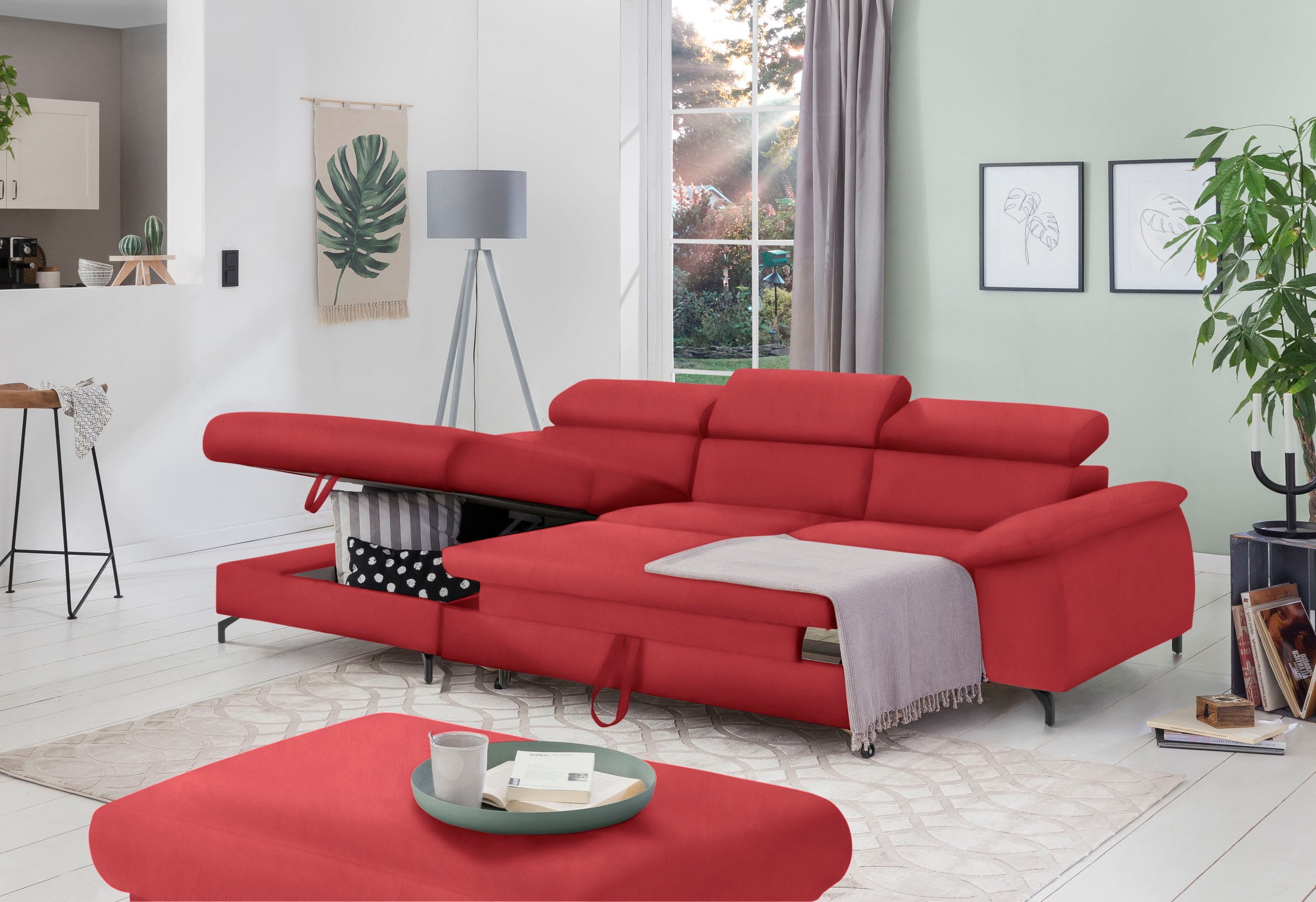 COTTA Ecksofa »Kitty L-Form«, mit Kopfteilverstellung, wahlweise mit Bettfunktion & Bettkasten