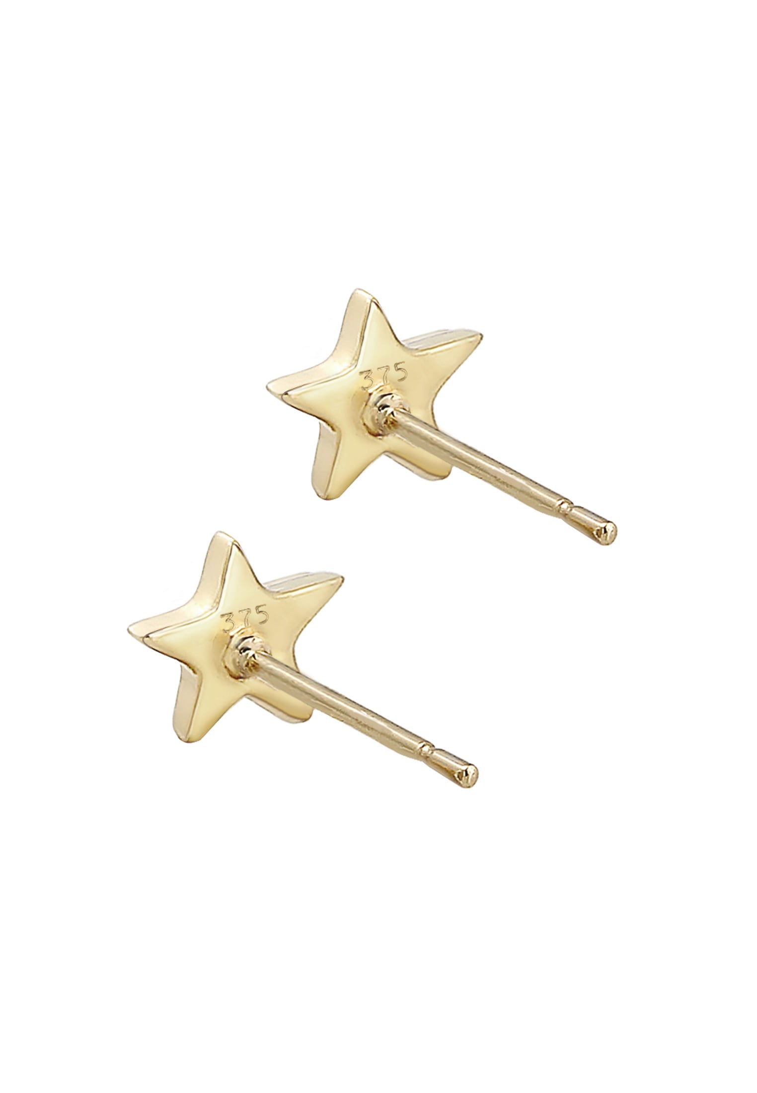 Elli DIAMONDS Paar Ohrstecker »Ohrstecker Stern Diamant (0.03ct) 375 Gelbgold«