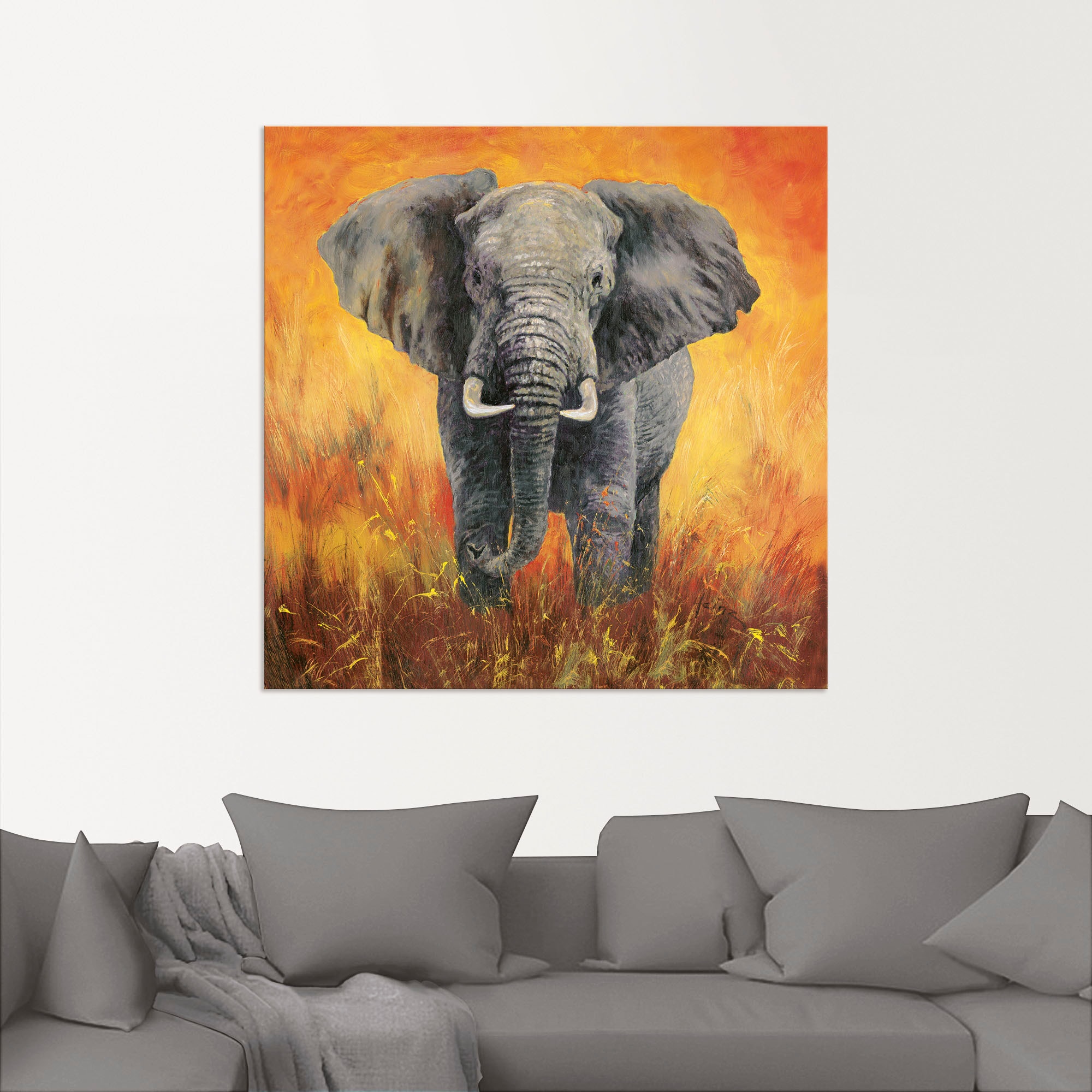 Artland Wandbild »Porträt Elefant«, Elefanten Bilder, (1 St.), als Alubild, günstig online kaufen