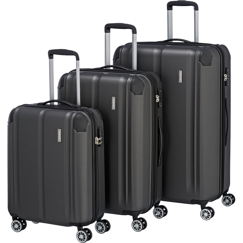 travelite Trolleyset »CITY 4w L/M/S«, (3 tlg.)