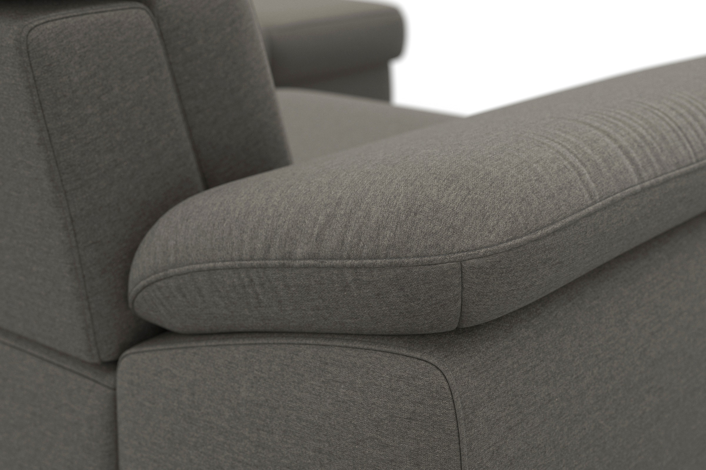 sit&more Ecksofa »Cabrio L-Form, mit Sitztiefenverstellung, Arm- und Kopfteilverstellung«, 3 Nierenkissen, Federkern, optional Bettfunktion und Stauraum