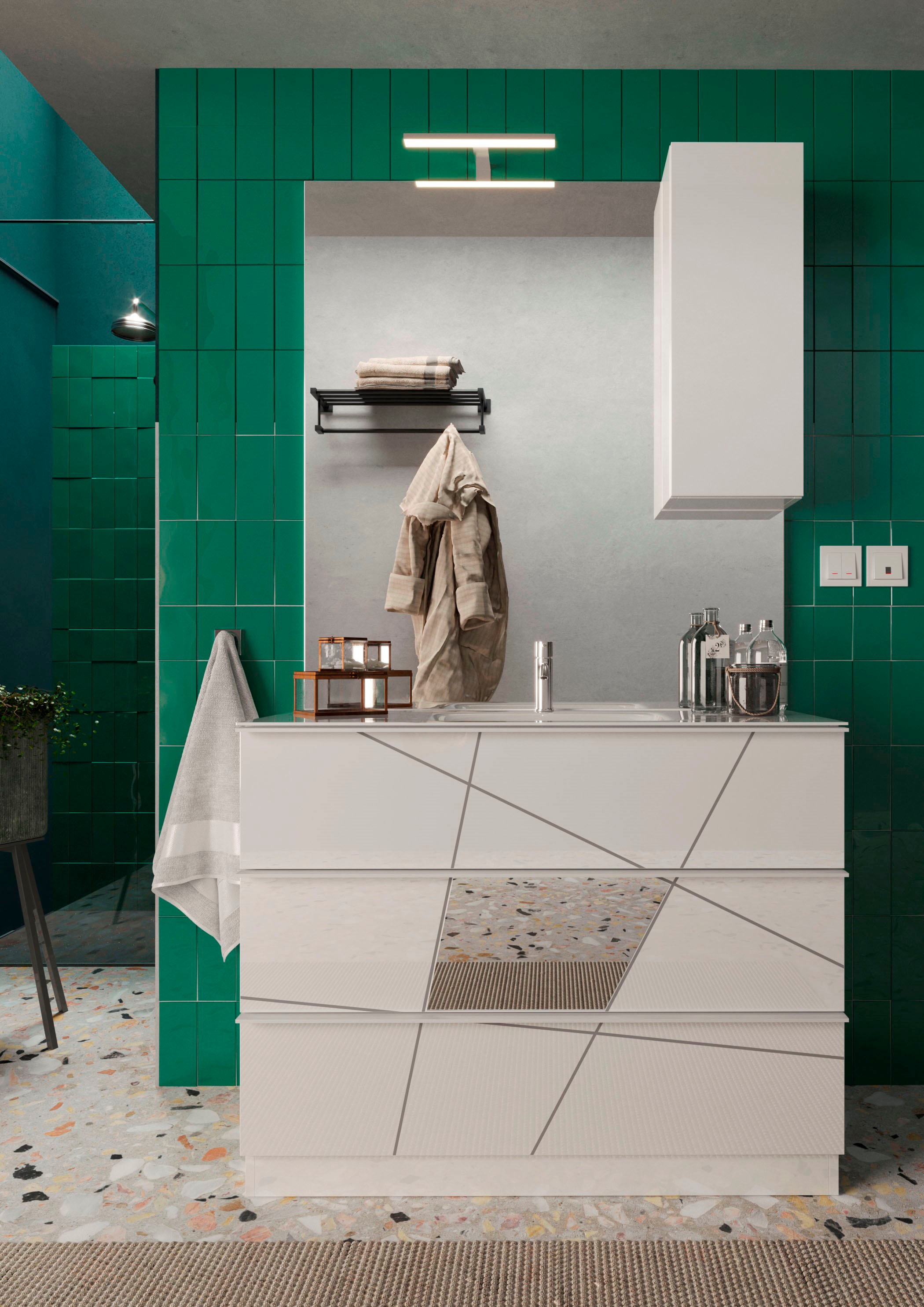 welltime Waschtisch ""Vittoria", mit 3 Schubkästen, Breite 80 cm" Soft-Clos günstig online kaufen