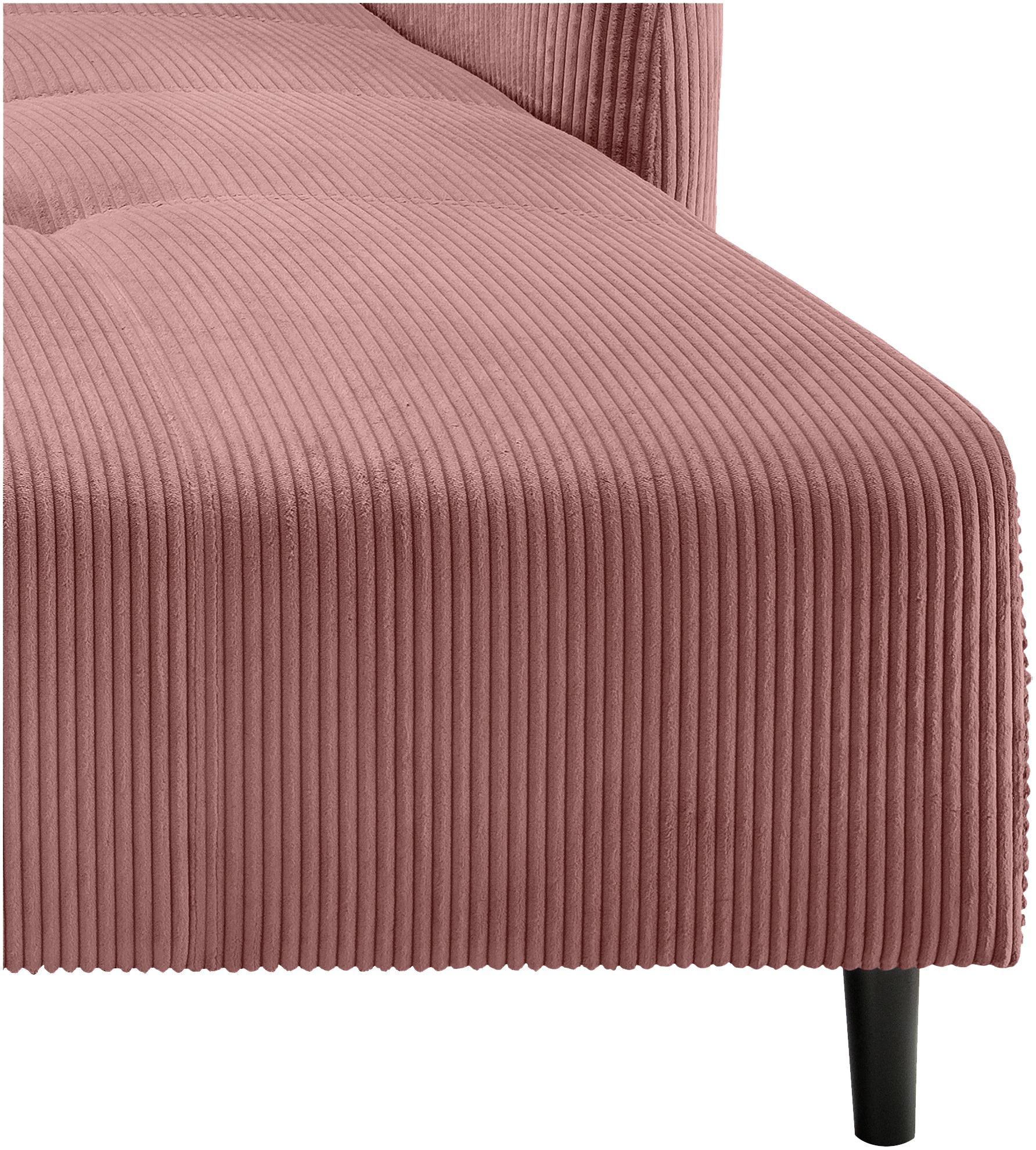 INOSIGN Ecksofa »Mara, L-Form, aktueller Cord Bezug und tolle Farben, schmale Armlehnen«, whlw. mit Bettfunktion,Recamiere links/rechts montierbar, Breite 238cm