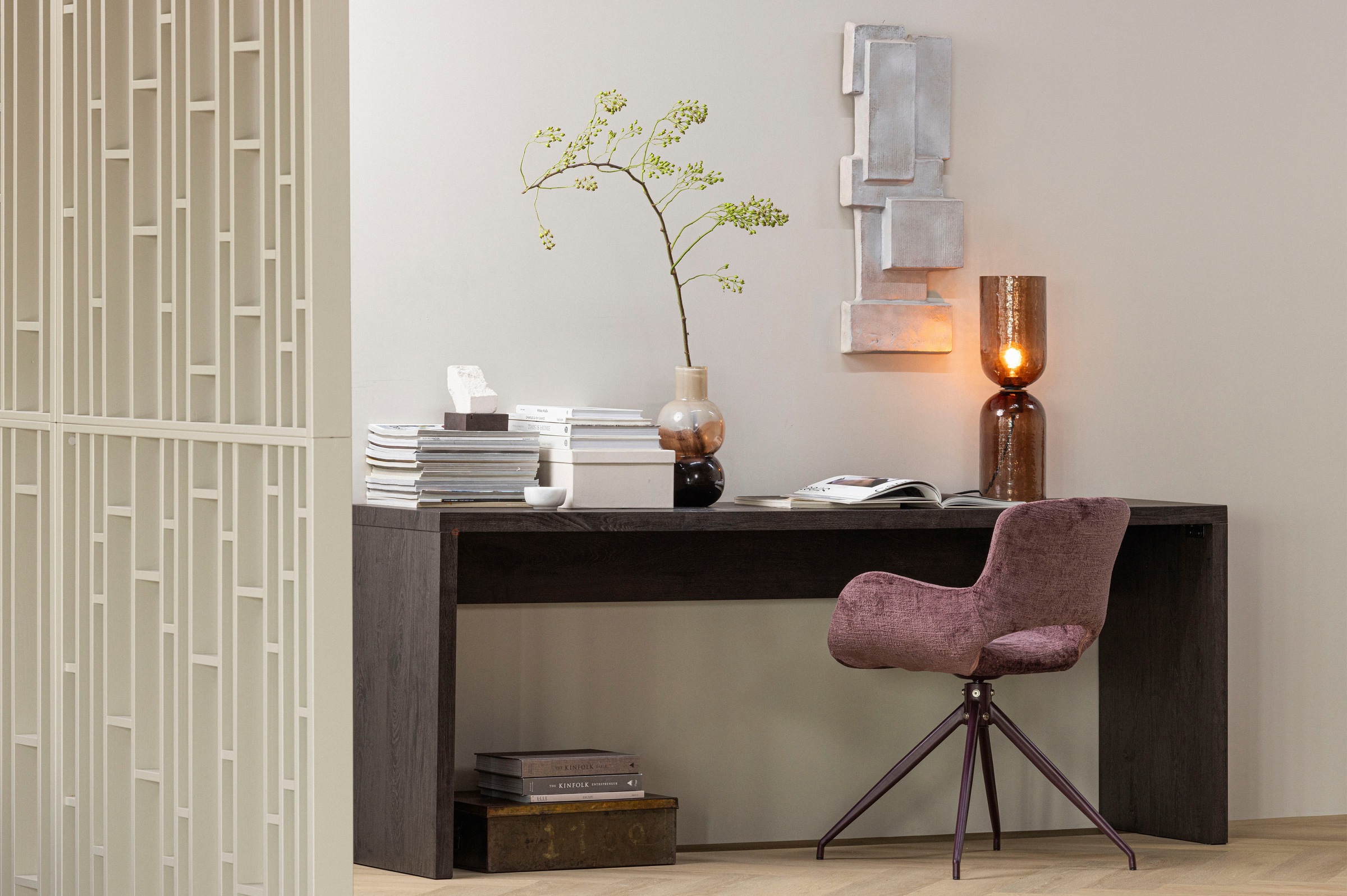 WOOOD Couchtisch »Maan MDF mit sichtbarer Holzmaserung, B 200 x T 45 x H 76 cm« Vollständig montiert geliefert, pflegeleicht, sichtbare Maserung