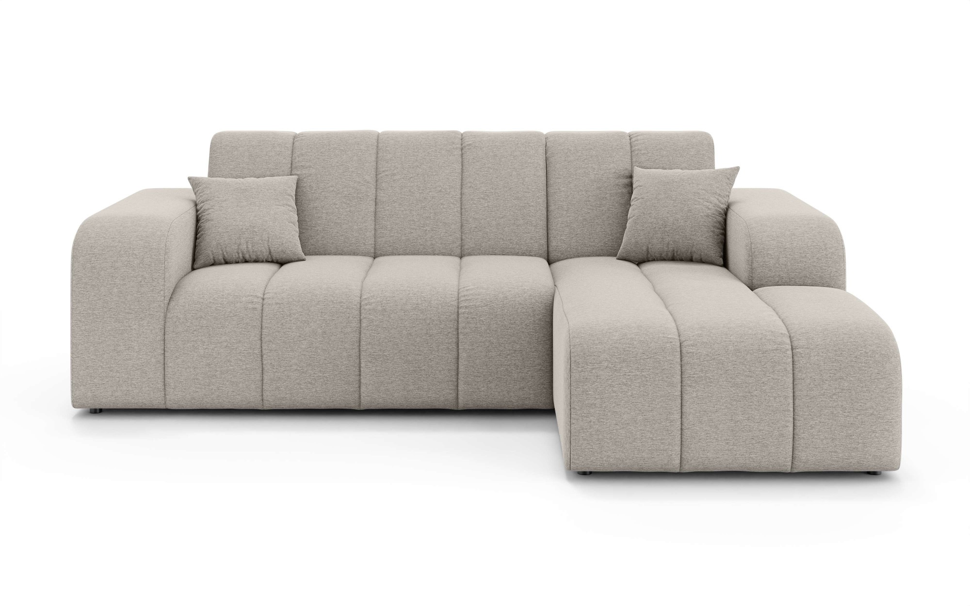 INOSIGN Ecksofa »CASSY L-Form, Schlafsofa mit Bettkasten, Maße B/T/H: 245/165/88 cm«, mit 2 Rückenkissen, Recamiere rechts oder links bestellbar