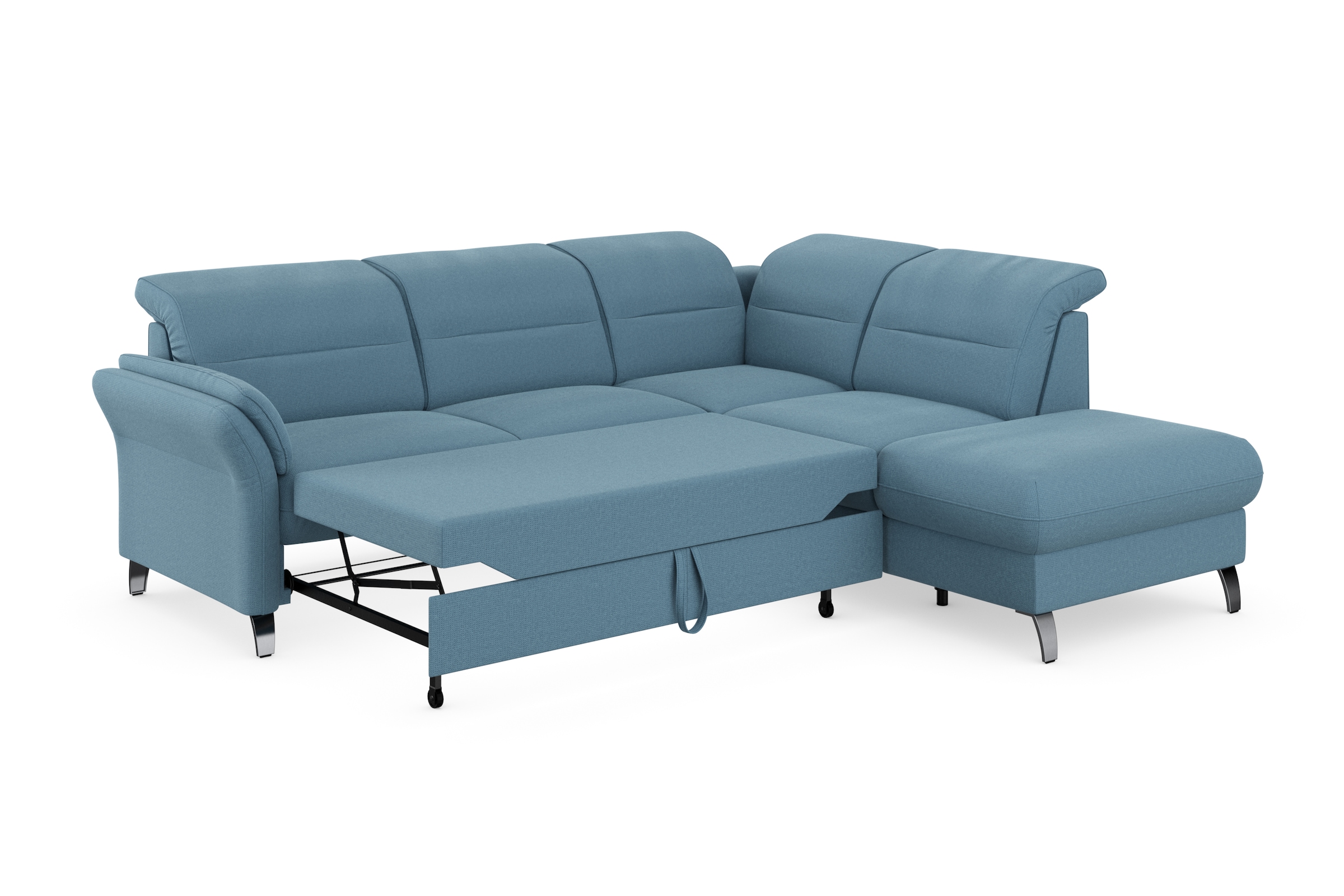 sit&more Ecksofa »Grenoble L-Form mit Federkern«, wahlweise mit Bettfunktion, Bettkasten, Arm- und Kopfteilverstellung