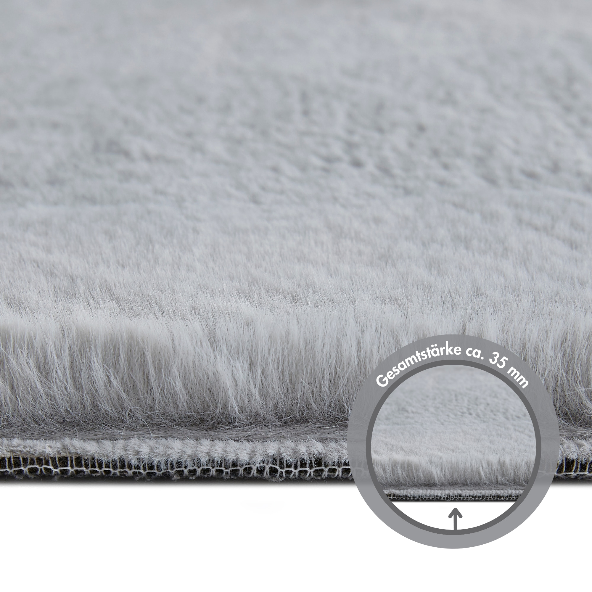 LUXOR living Fellteppich »Novara«, rechteckig, 30 mm Höhe, Kunstfell, Kaninchenfell-Haptik, besonders weicher Hochflor