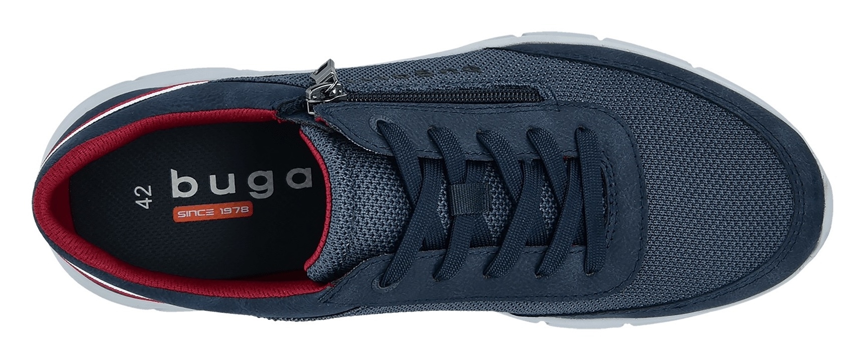 bugatti Keilsneaker  , Freizeitschuh, Halbschuh, Schnürschuh mit Außenreißverschluss