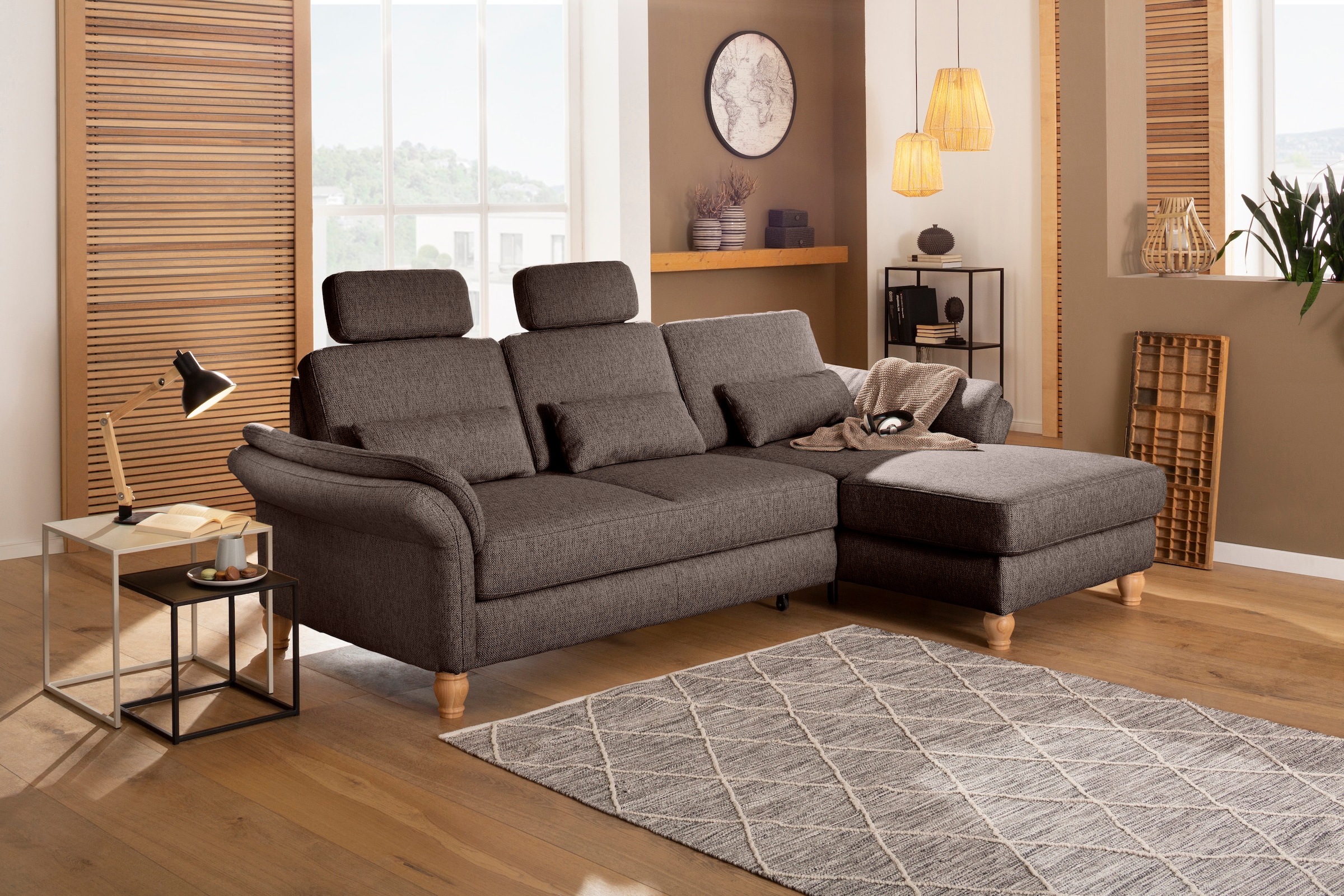 Home affaire Ecksofa »Palace L-Form« incl. Sitztiefenverstellung, wahlweise günstig online kaufen