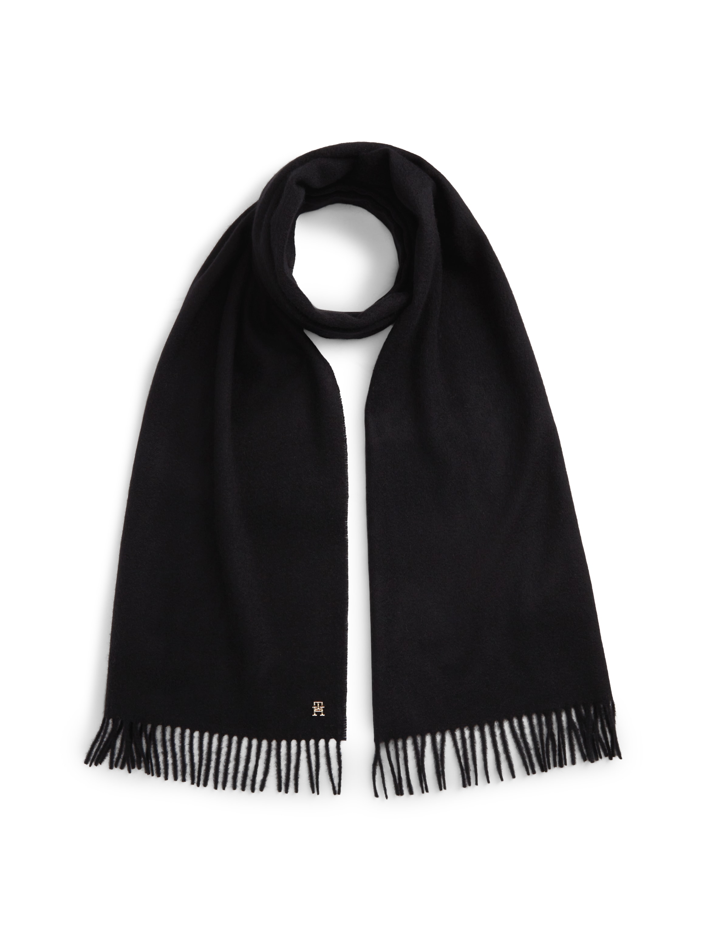 Tommy Hilfiger Loop »CASHMERE WOVEN SCARF« Regular fit mit Fransen