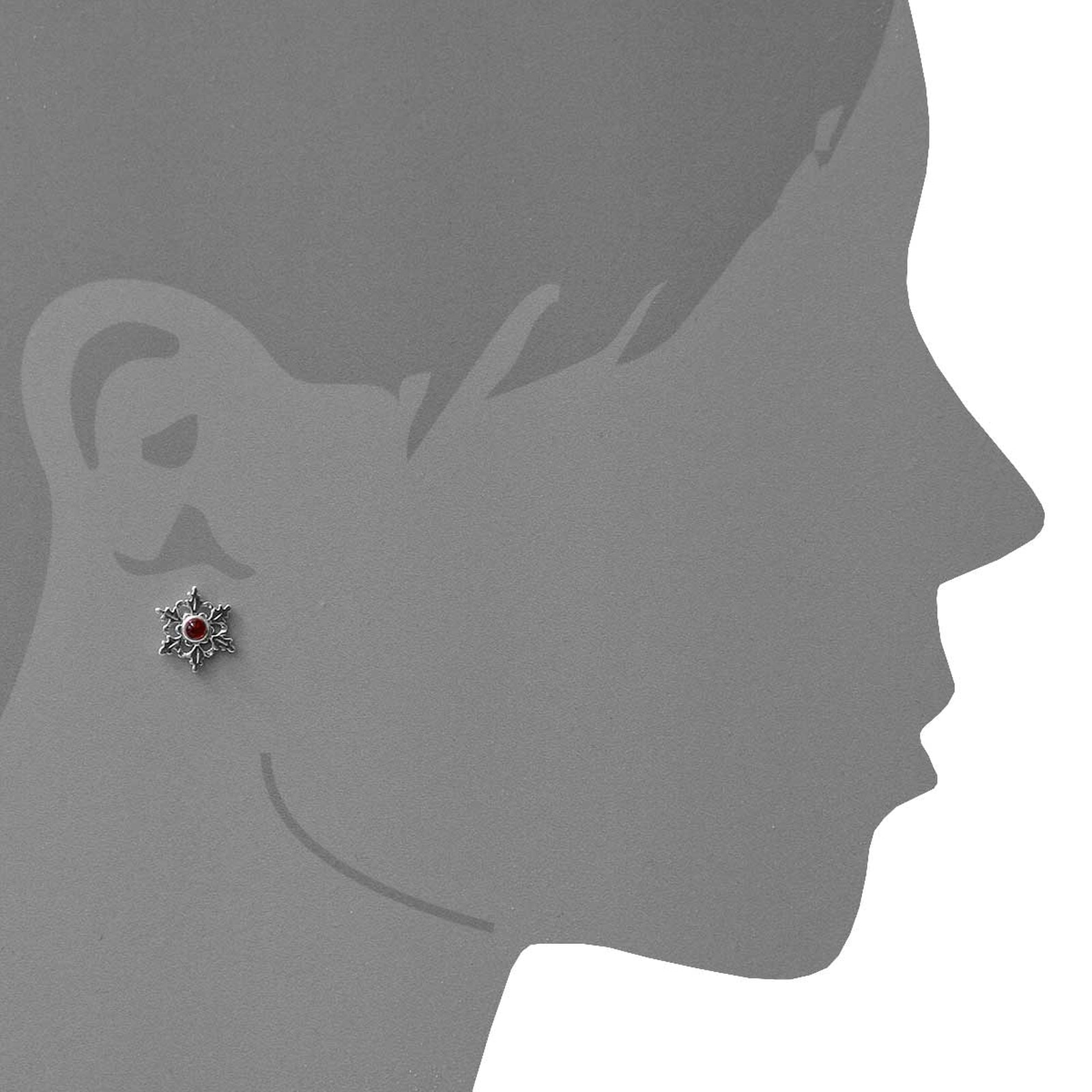 OSTSEE-SCHMUCK Paar Ohrstecker »Ostsee-Schmuck Ohrstecker Schneeflocke Ohrstecker Schneeflocke«, (2 tlg.)