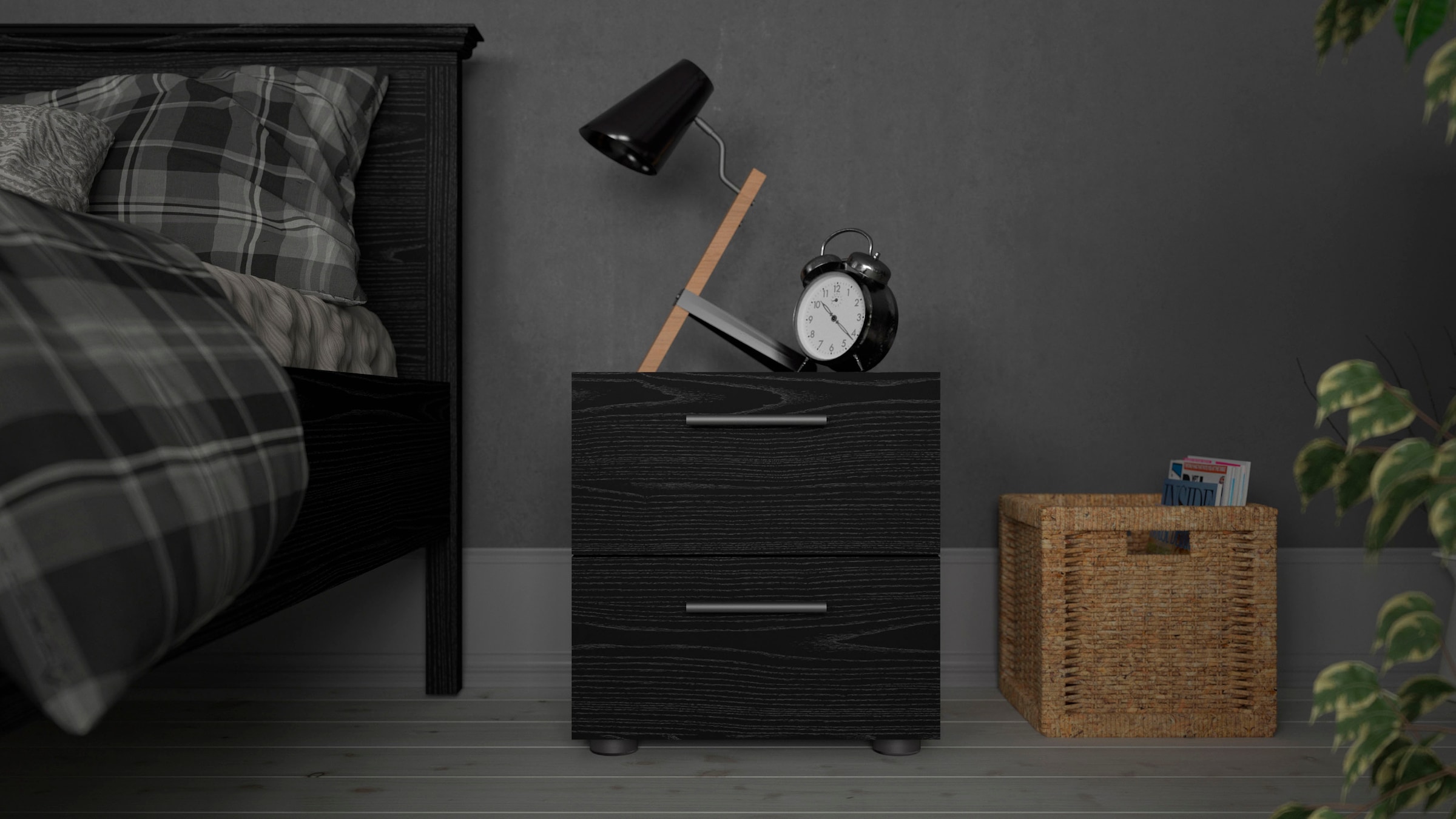 INOSIGN Nachtkommode "Pepe, Nachttisch, Nachtschrank, Beistelltisch," mit 2 günstig online kaufen