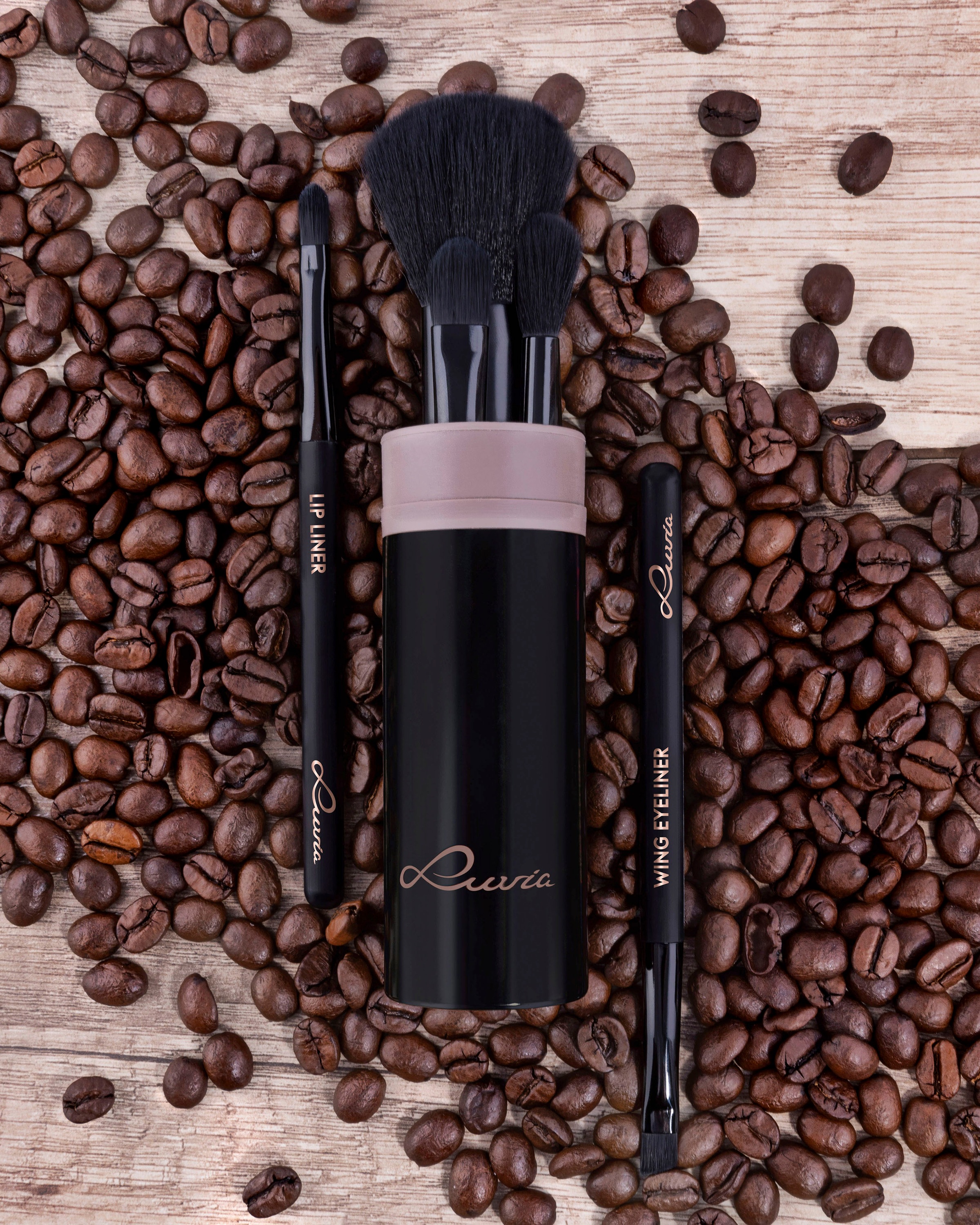 Luvia Cosmetics Kosmetikpinsel-Set »Brush Travel Set«, (Set, 5 tlg.), Vielseitige Pinsel für perfektes Make-up!