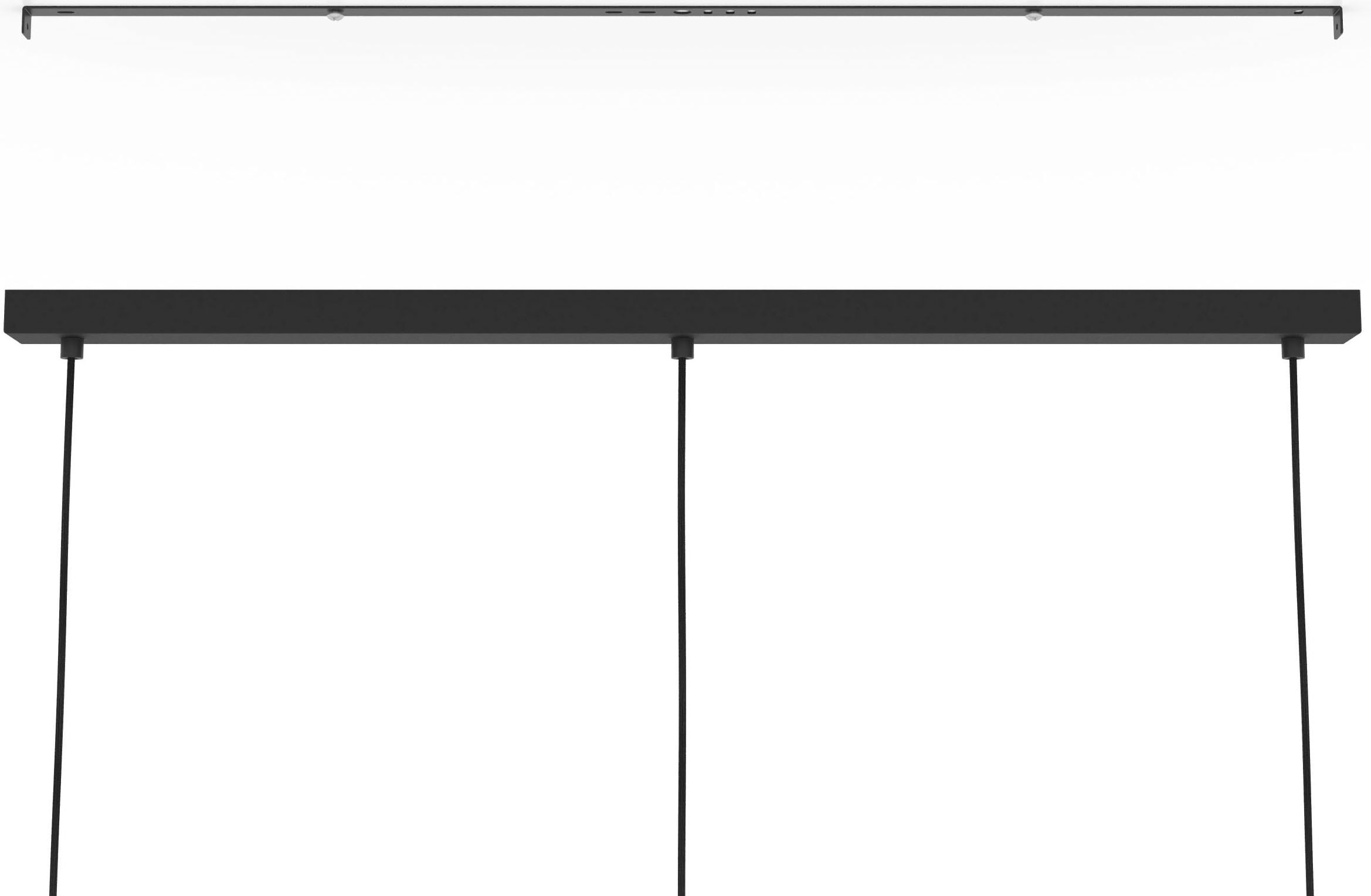 EGLO Hängeleuchte »VENEZUELA Pendellampe, Esszimmerlampe, Metall, schwarz, gold, E27«, Leuchtmittel E27 | Leuchtmittel wechselbar-ohne Leuchtmittel, Esstischlampe, Pendelleuchte, Drahtschirm, 1flammig, 110x93,5x23,5xcm