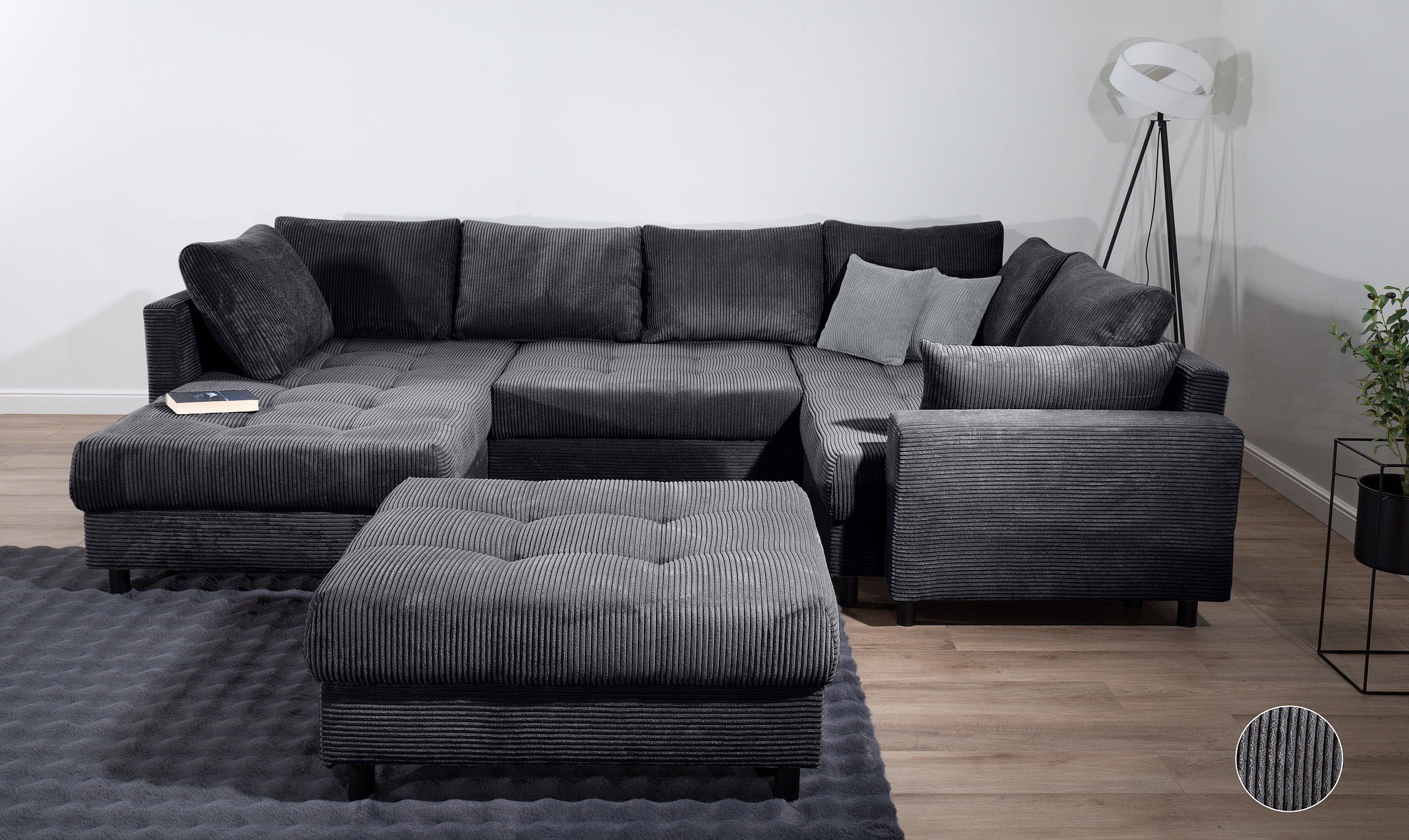 COLLECTION AB Wohnlandschaft »Toni U-Form mit Armlehne« inkl. Hocker und Zi günstig online kaufen