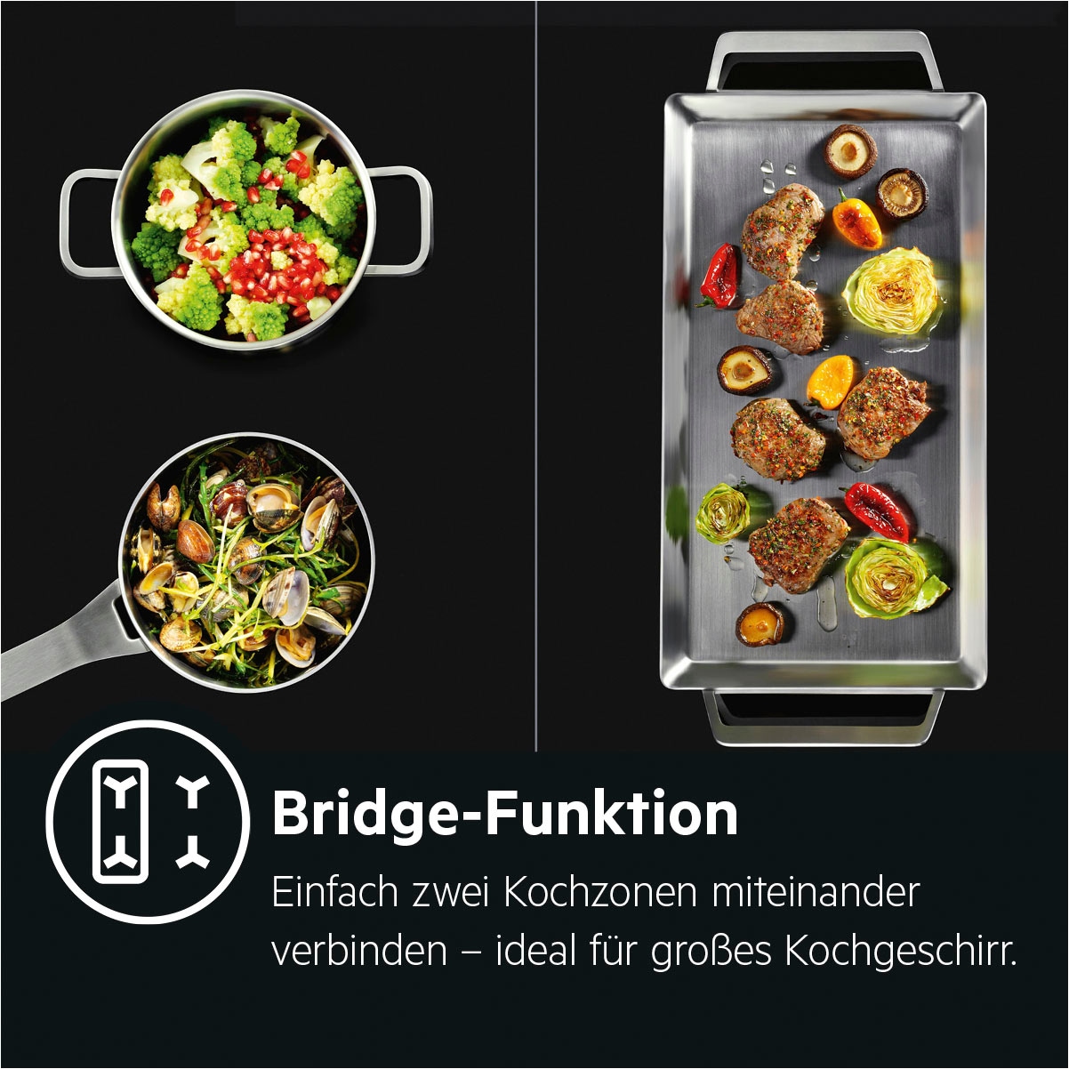 AEG Induktions-Kochfeld »IKE64441XB«, mit Hob²Hood - Funktion