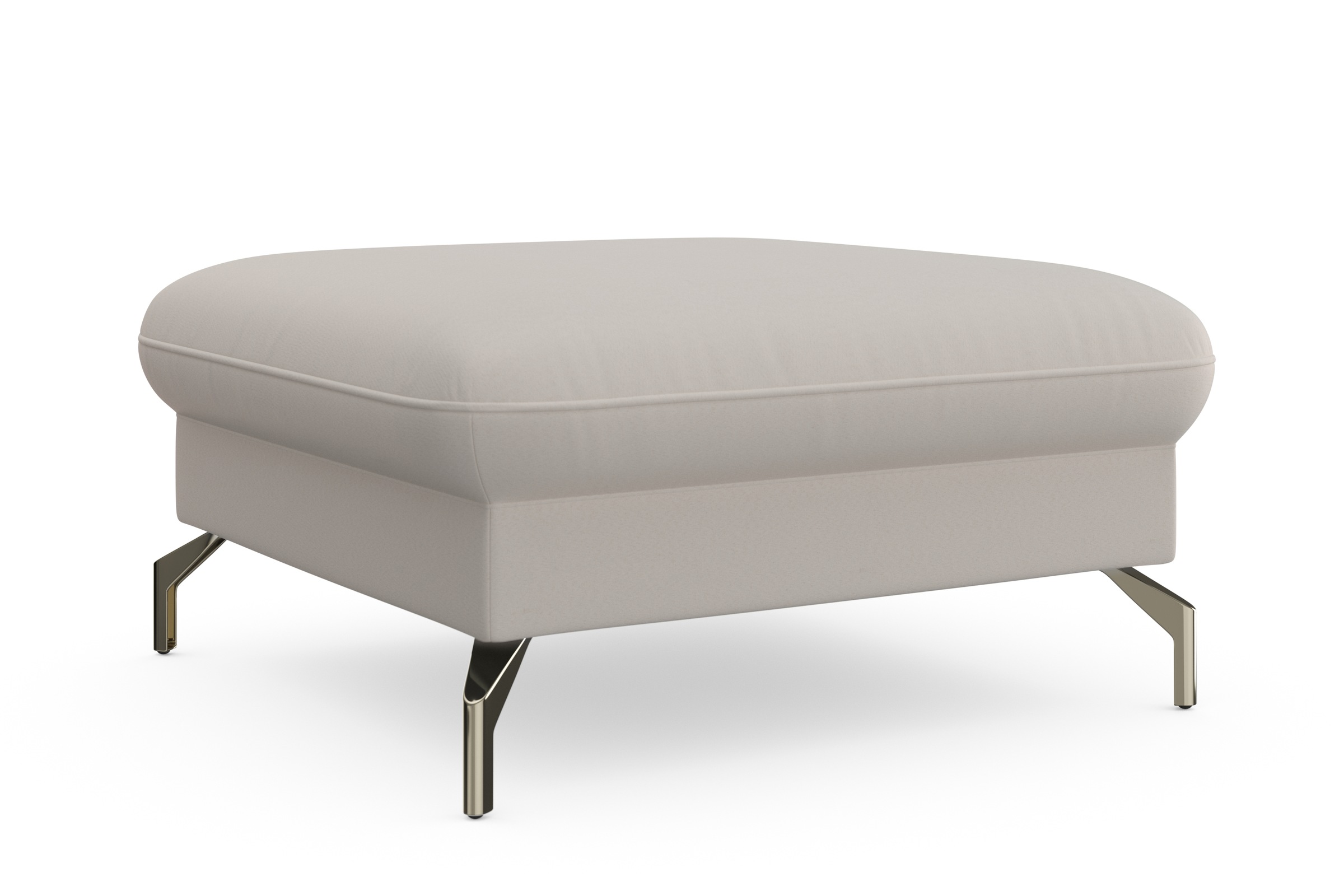 sit&more Hocker »Fashion«, inklusive Federkern, mit satinierten Nickelfüßen